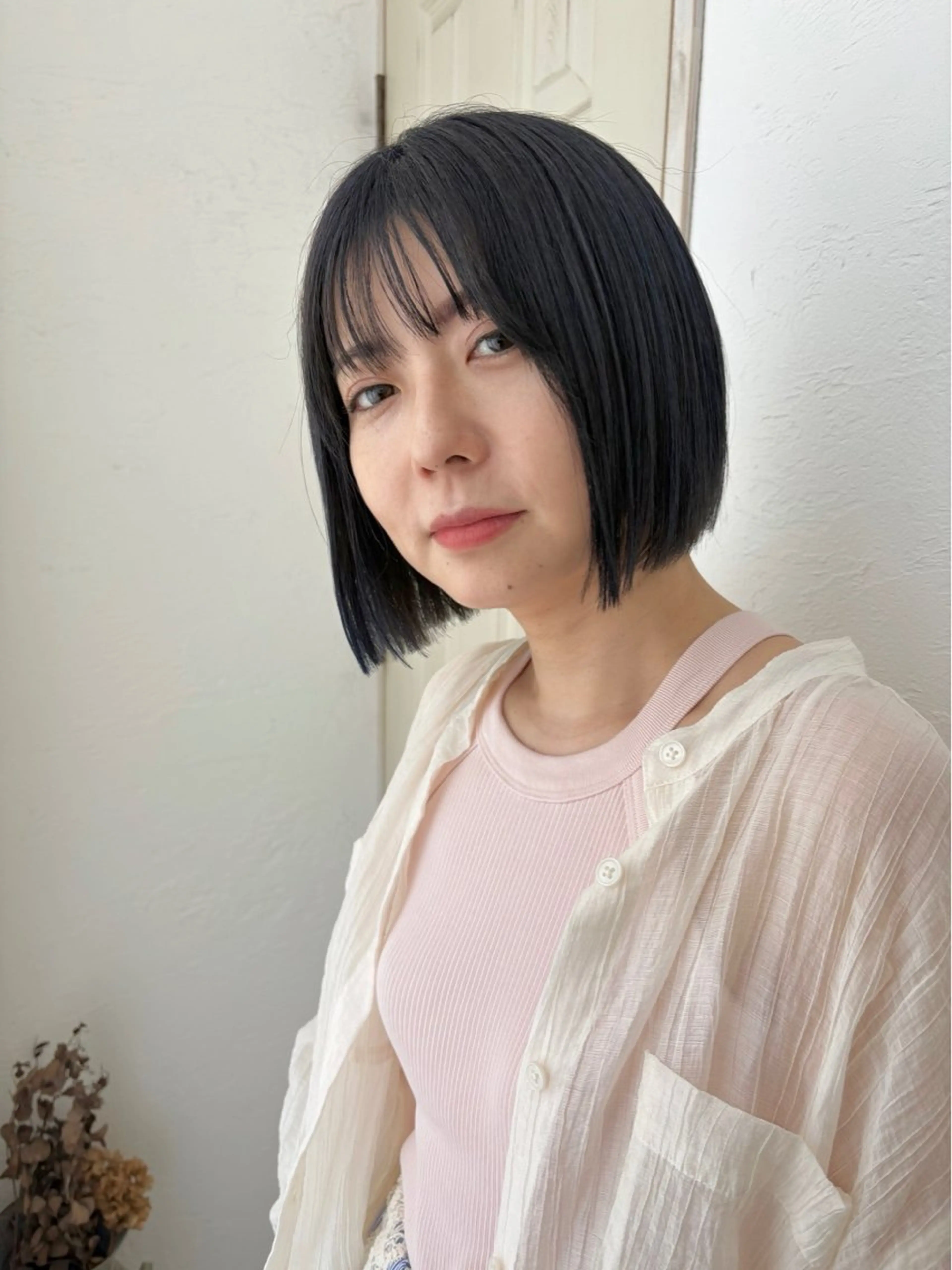 ミディアム カット ヘアカラー タナカ マナミのヘアスタイル