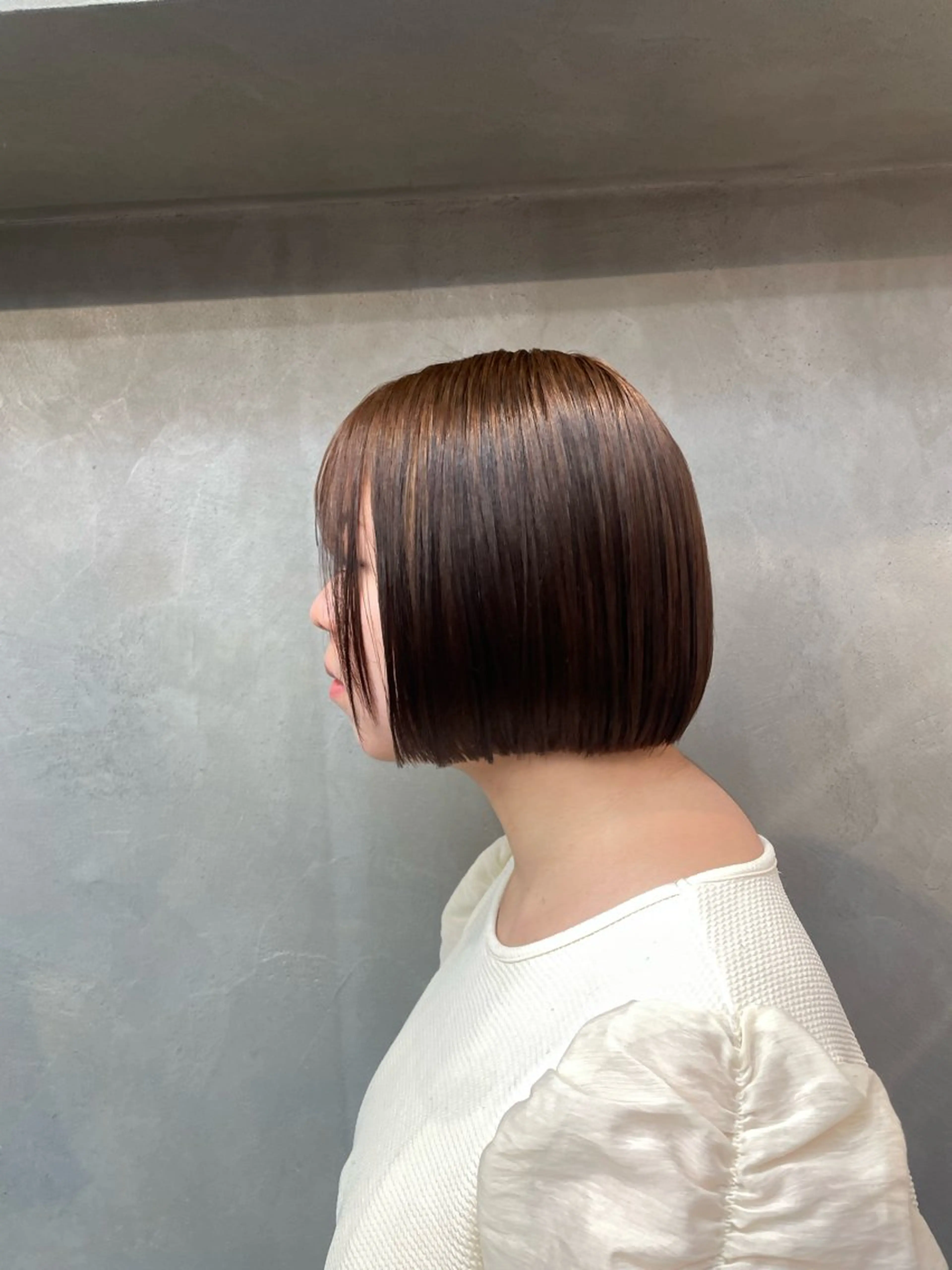 ミディアム ワンレンボブ ボブ TNB TOKYO所属・Insta 指名 No.1KURUMIのヘアスタイル