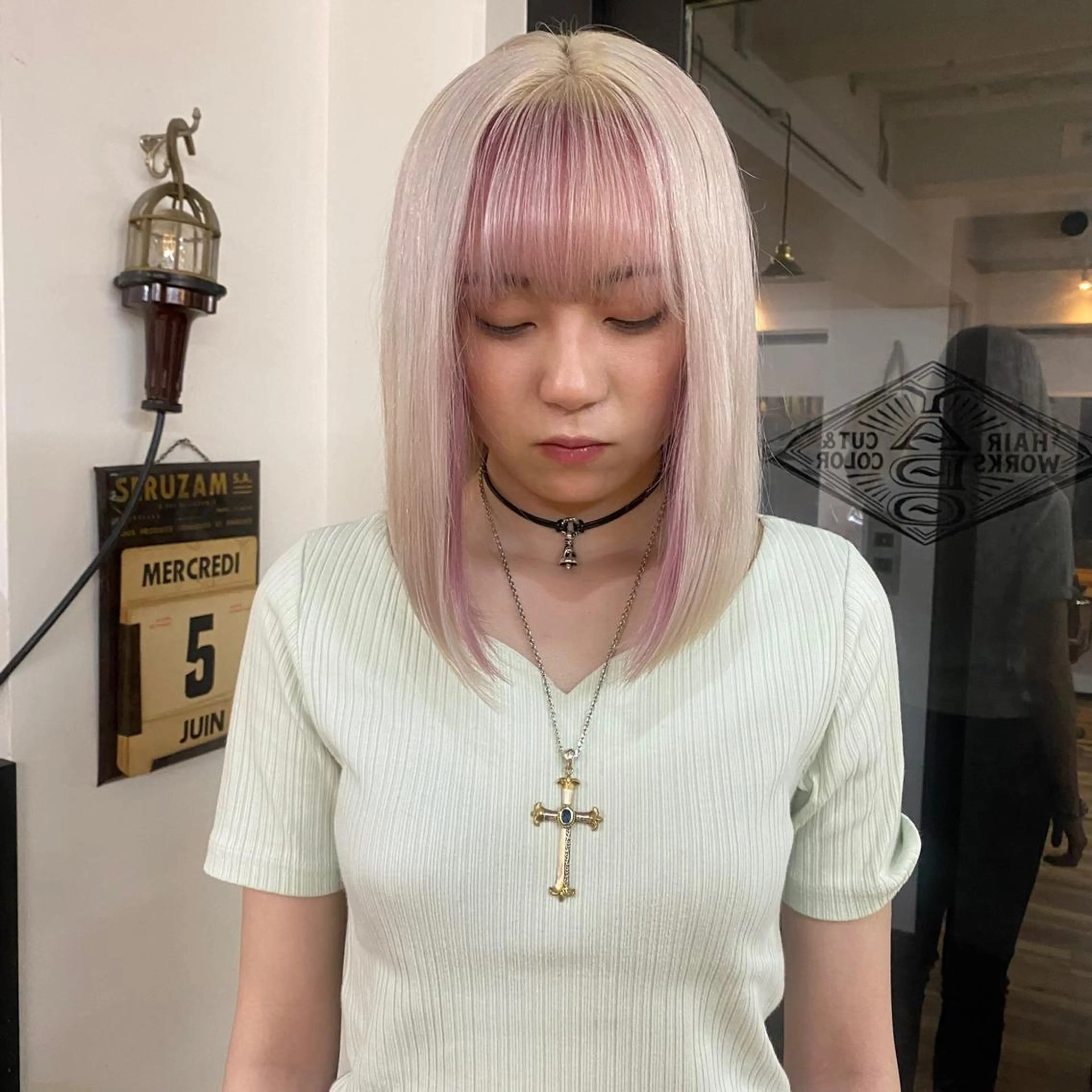 ミディアム カラー メンズカットモデル 募集⭐️NAZUNAのヘアスタイル