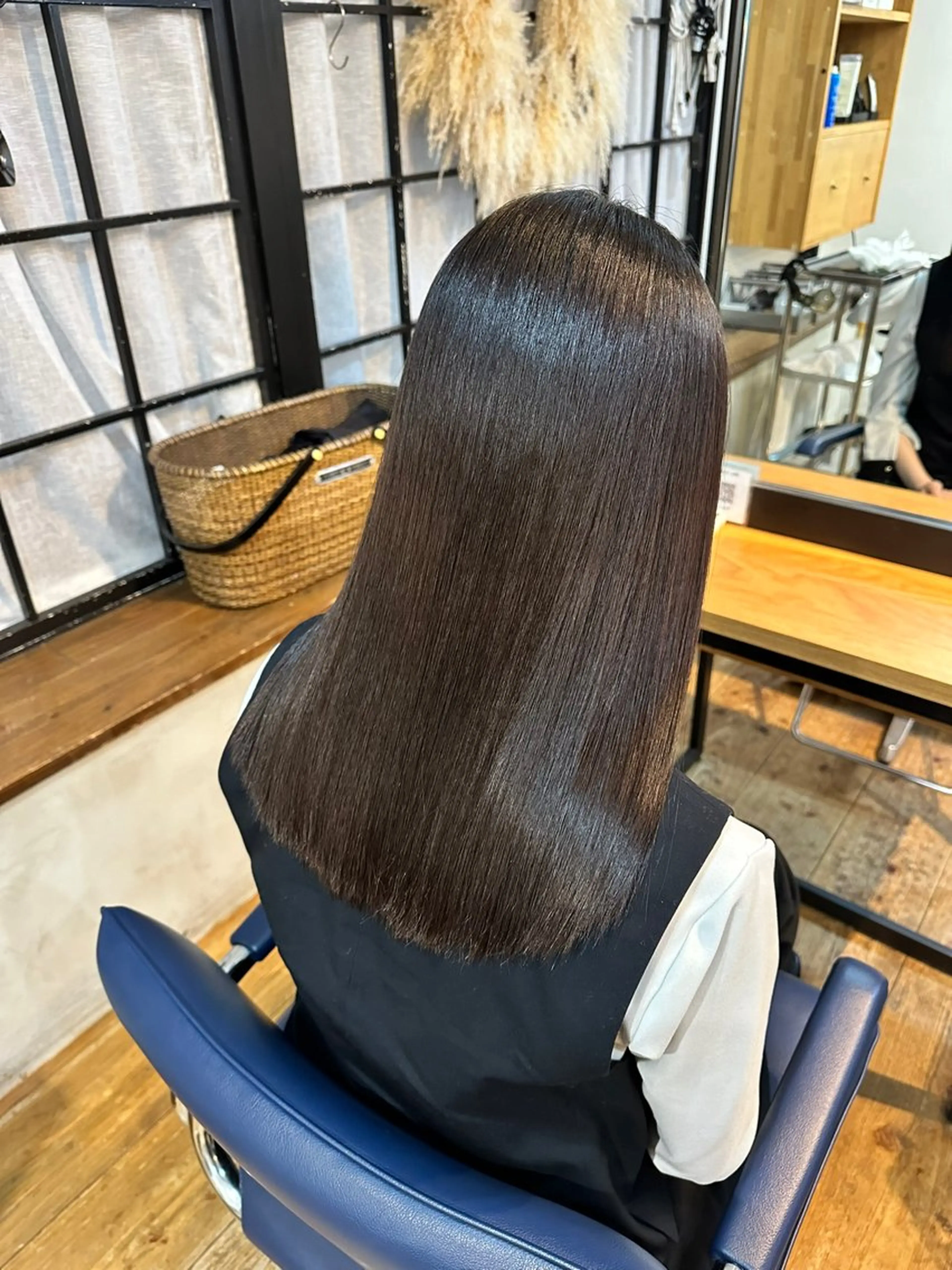 セミロング セミロングパーマ 縮毛矯正 【縮毛矯正＆髪質改善 特化】/川上 結愛のヘアスタイル