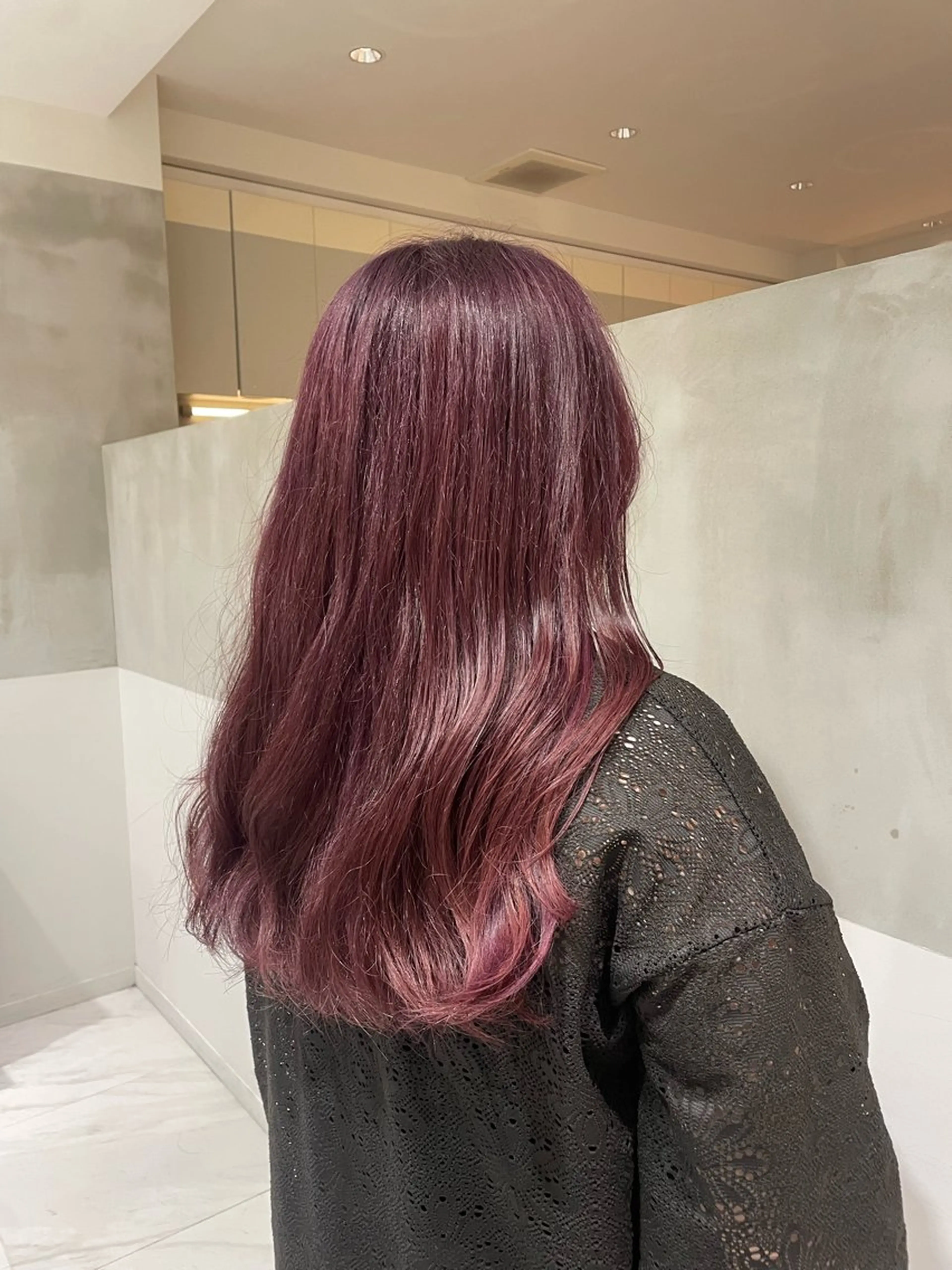 セミロング カラー ヘアアレンジ ヘアカラー ロングカット 💎モエのヘアスタイル