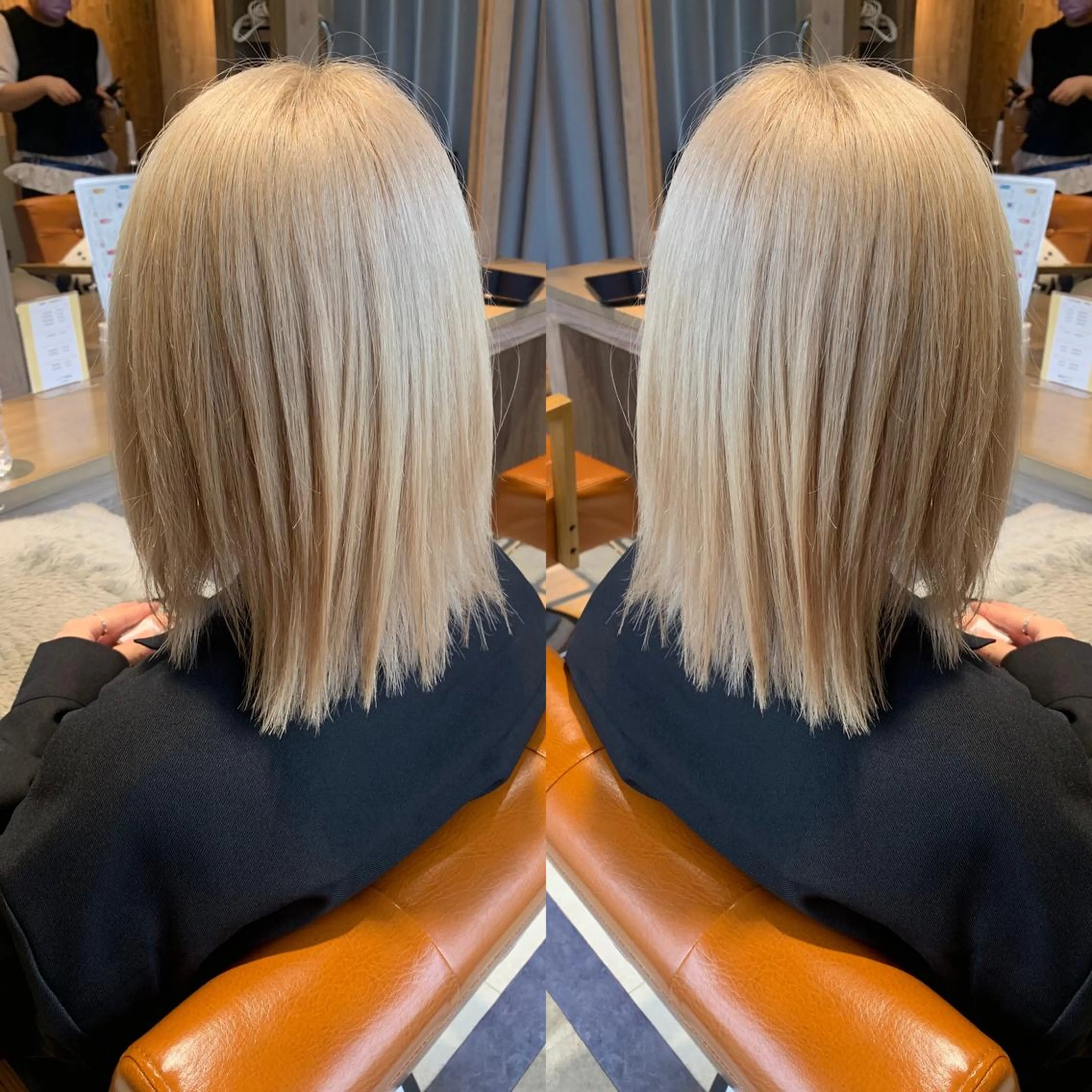 ミディアム カラー ベージュカラー 韓国🇰🇷 ✂︎hair 内田愛のヘアスタイル