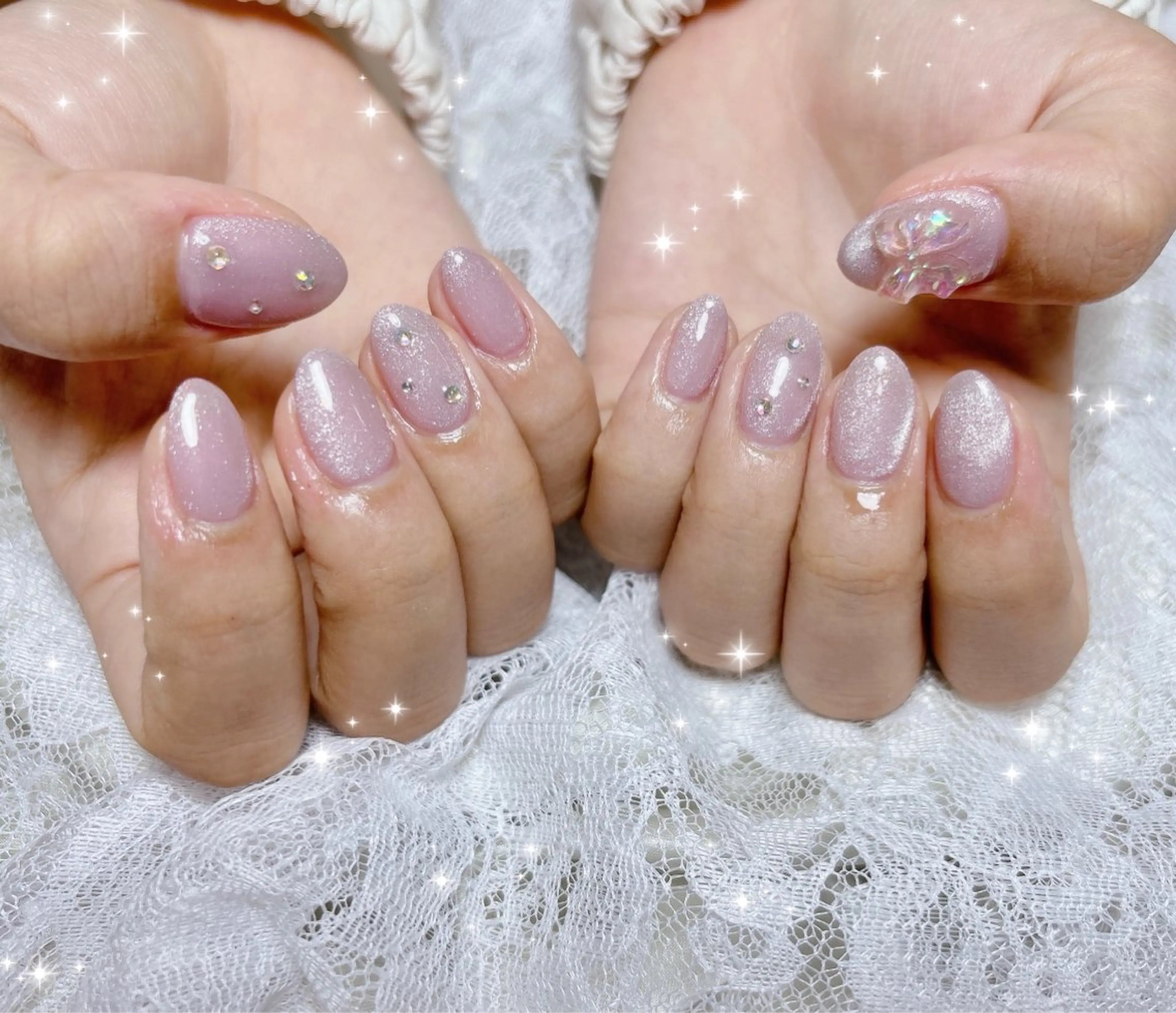 ネイル マグネットネイル ハンドネイル FLARE NAIL フレアネイルのネイルデザイン