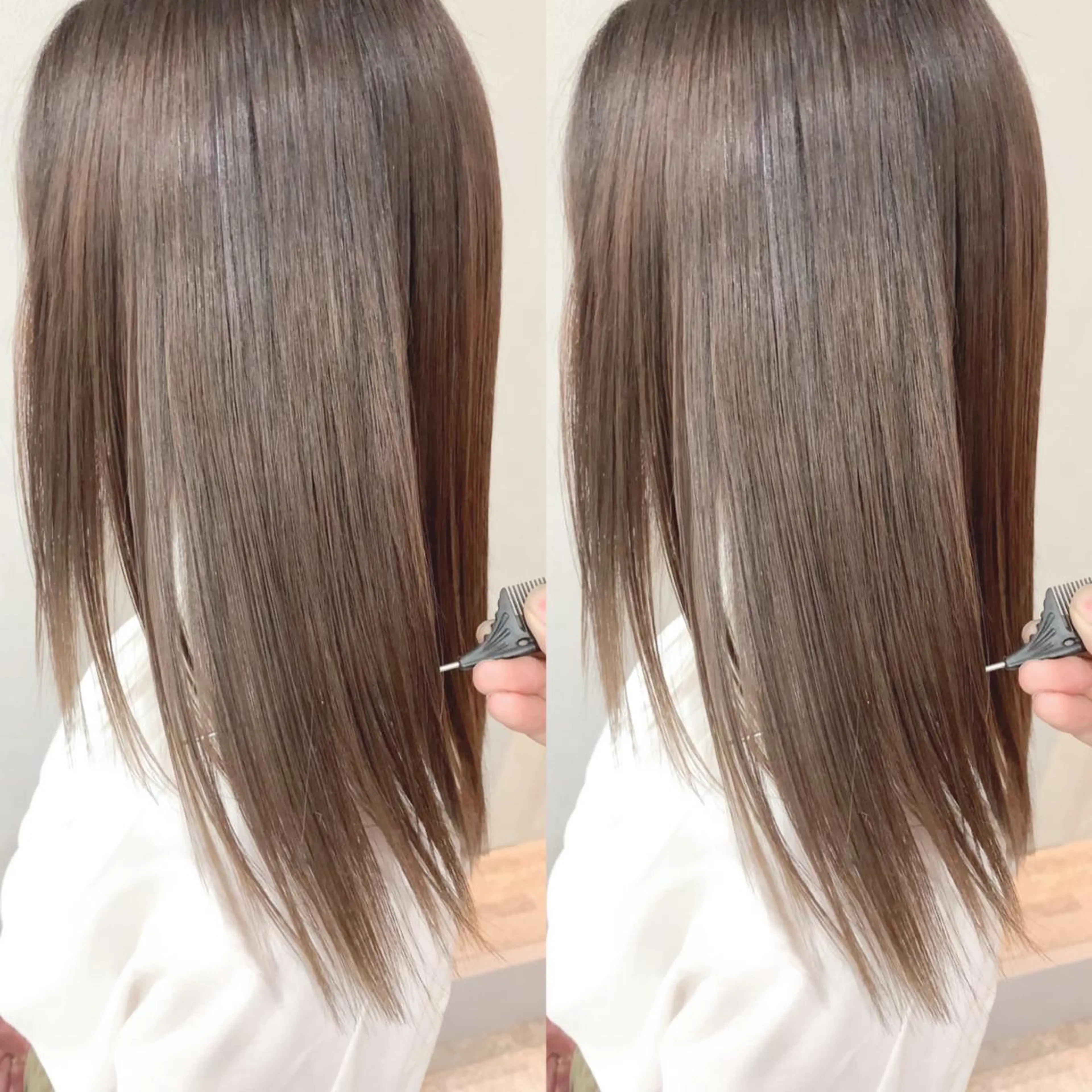 ロング 髪質改善 貸切サロンのヘアスタイル