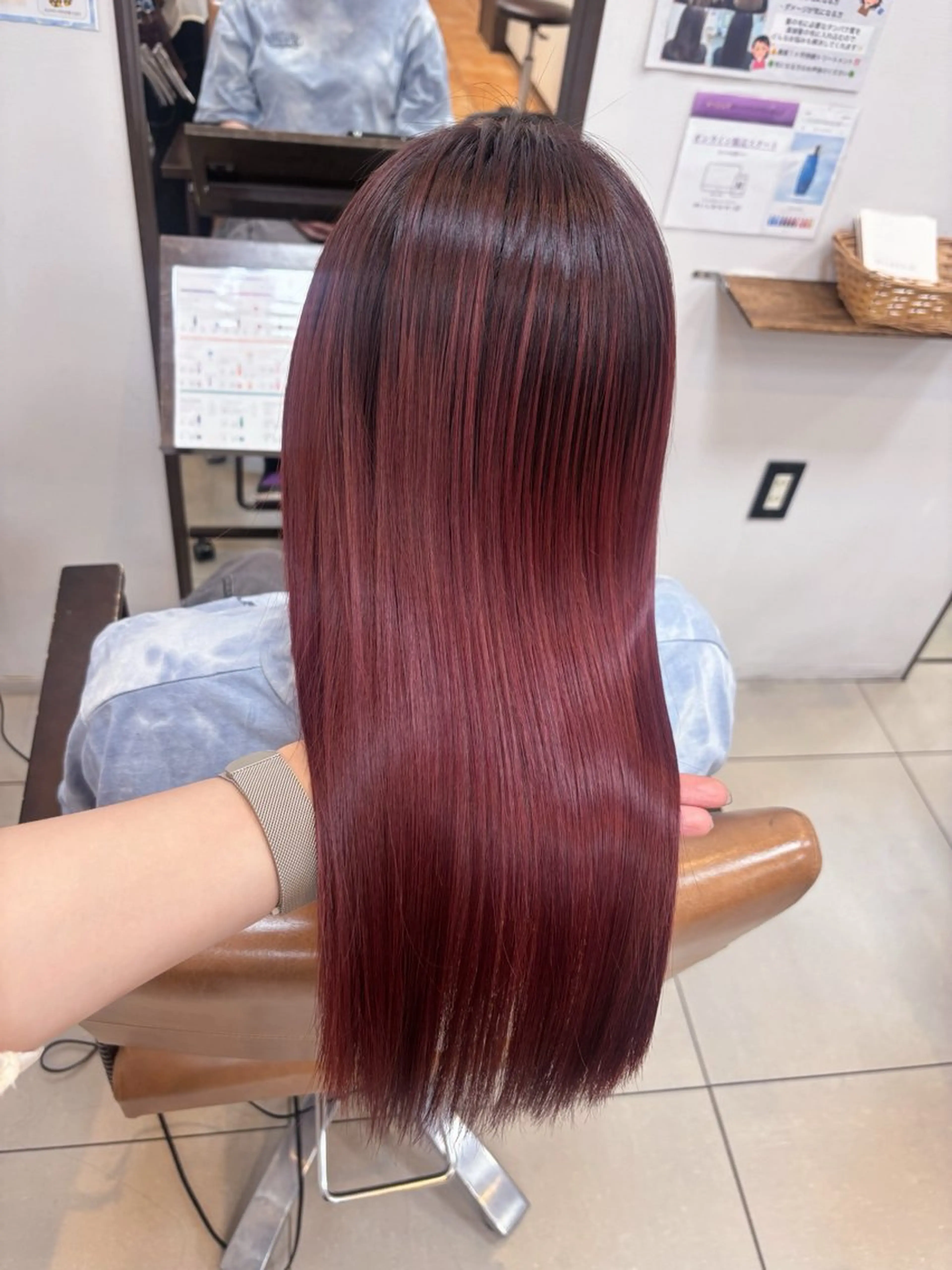 ミディアム カラー ピンクカラー 髪質改善 トリートメント ヘアカラー トリートメント 頭皮×髪質改善 ミディアム🔹中村のヘアスタイル