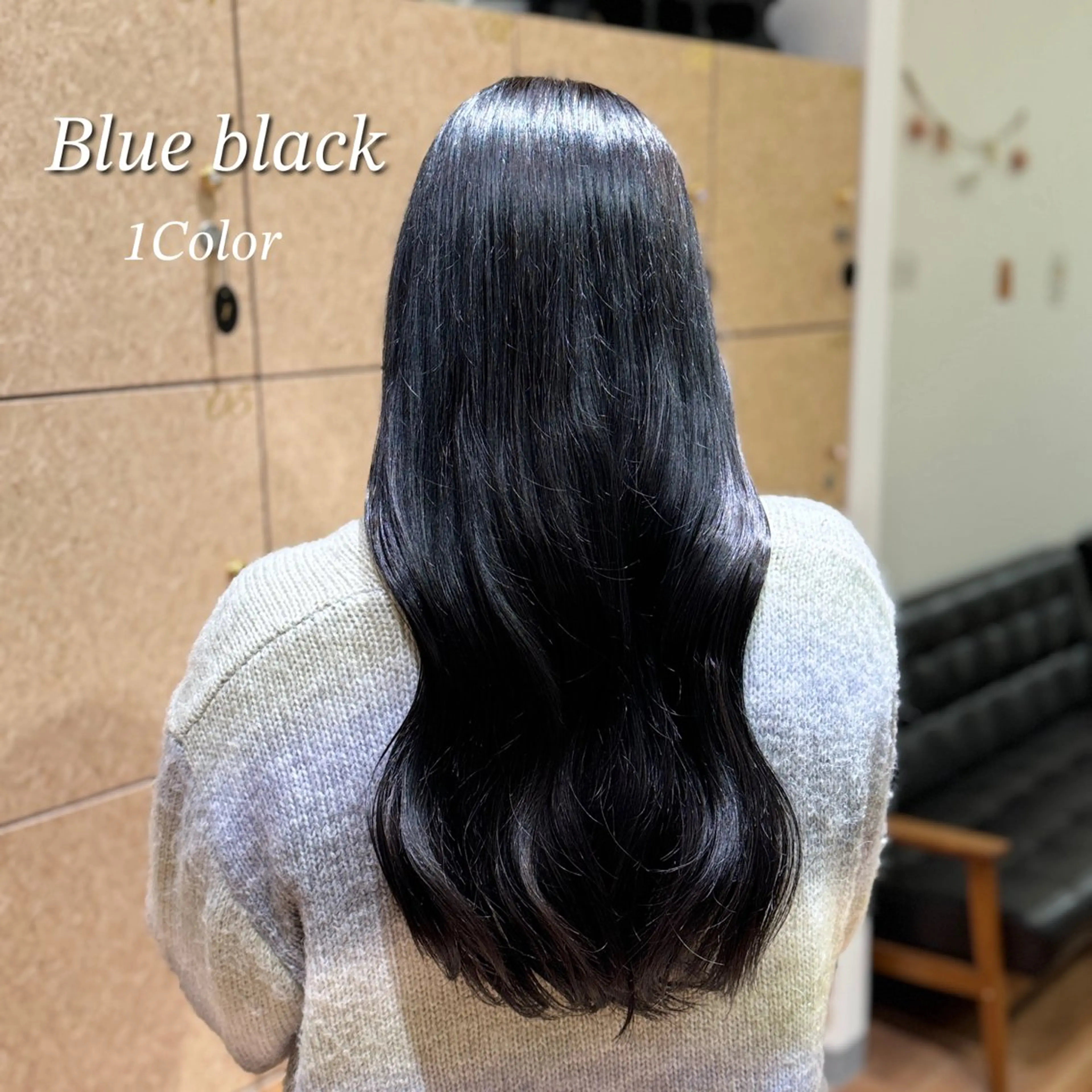 ロング カラー 黒髪 ブルーカラー ブルーブラック 🌼EARTH 望月美那🌼のヘアスタイル