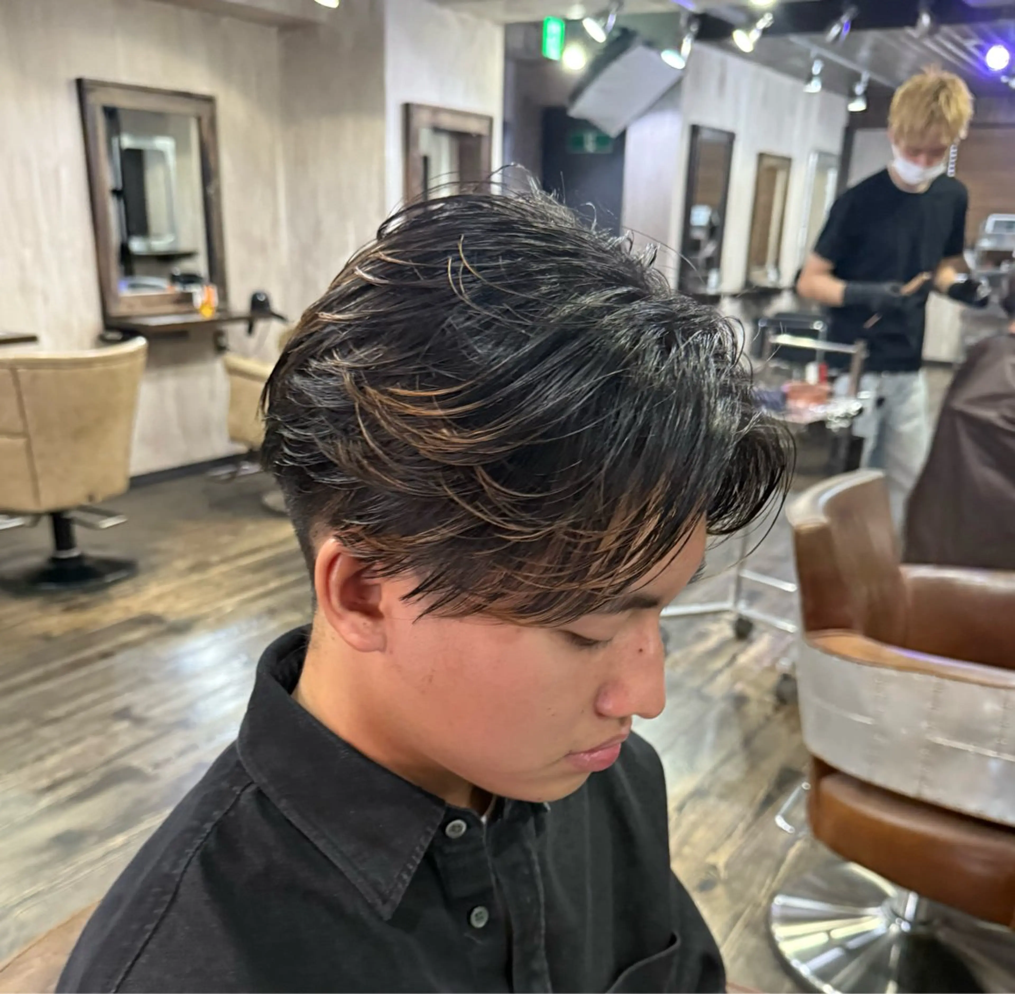 ショート パーマ メンズ カット パーマ トリートメント ヘアセット メンズカット/パーマ 艶カラーTAIGA︎のヘアスタイル