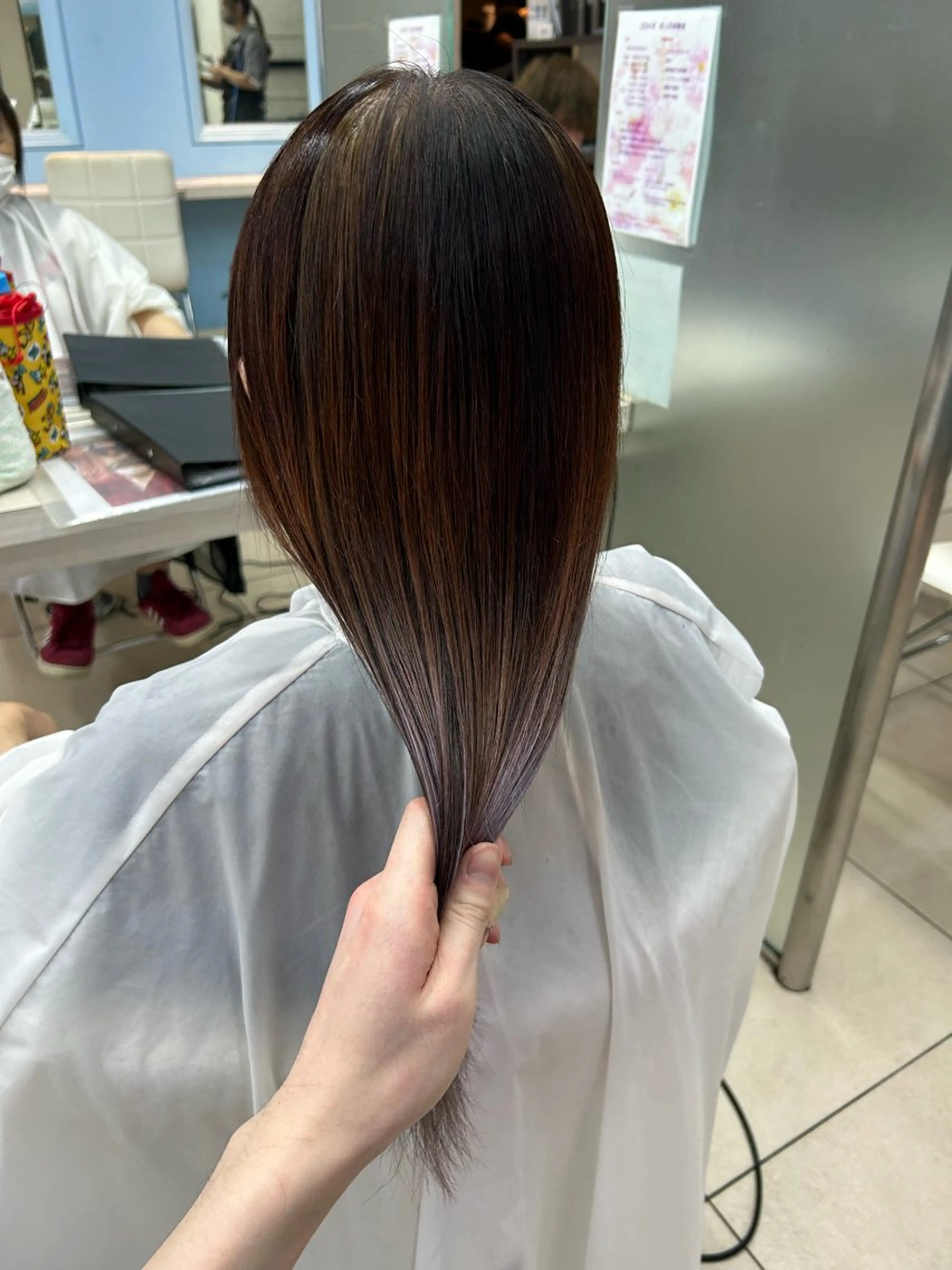 ロング カット 縮毛矯正 トリートメント ウィチ所属・きりゅう つばさのヘアスタイル