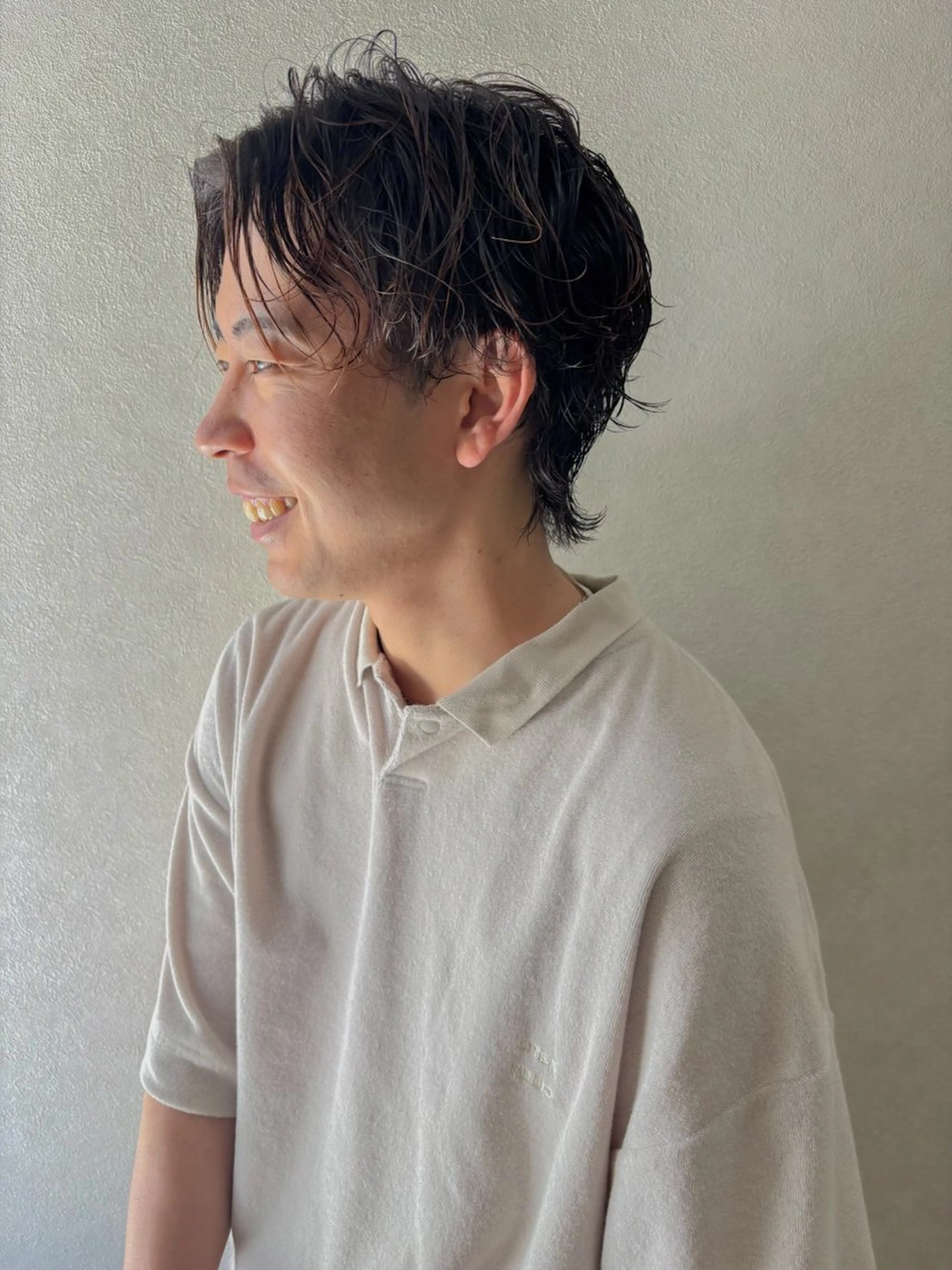 ショート パーマ メンズ カット パーマ en,所属・en,ボブ/レイヤー パーマ/透明感カラーのヘアスタイル