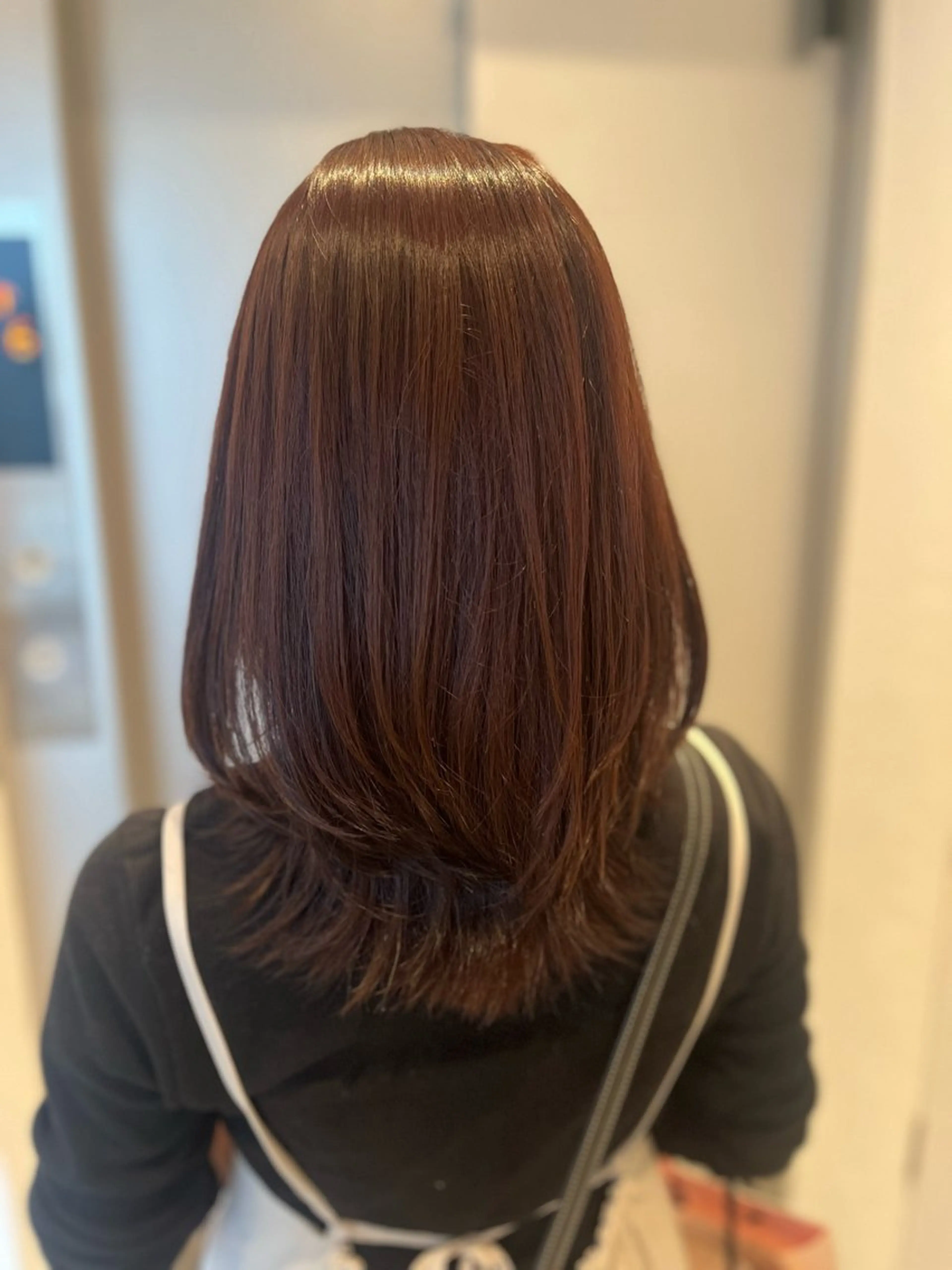 ロング カラー 透明感カラー レッドカラー デザインカット 髪質改善 レイヤーカット ヘアカラー トリートメント ラフィスヘアードープ所属・レイヤーと透明感の アユカ 新宿🦖のヘアスタイル