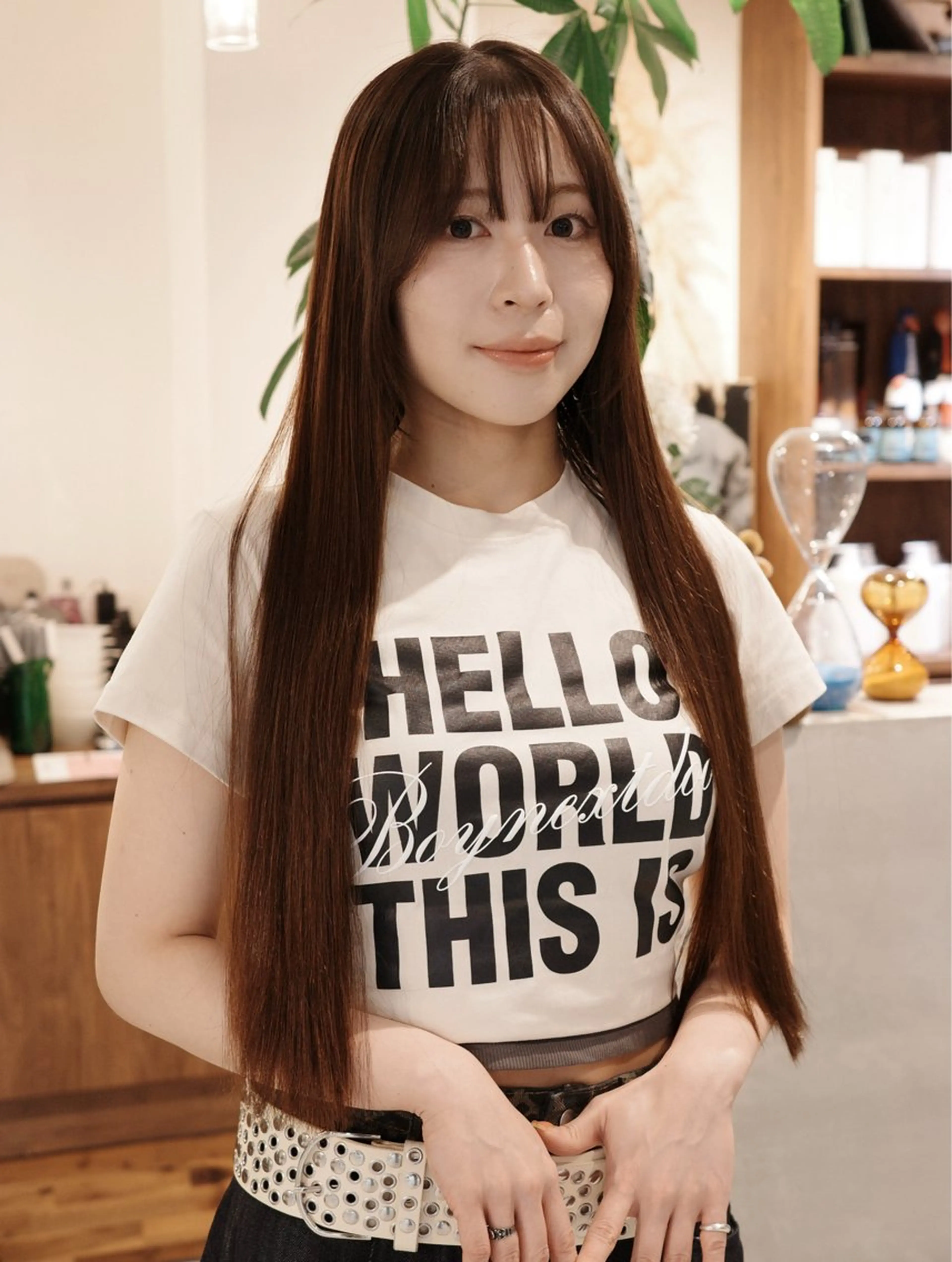 ロング カット トリートメント (𝐡)𝐰𝐢𝐦 𝐲𝐮𝐧𝐚のヘアスタイル