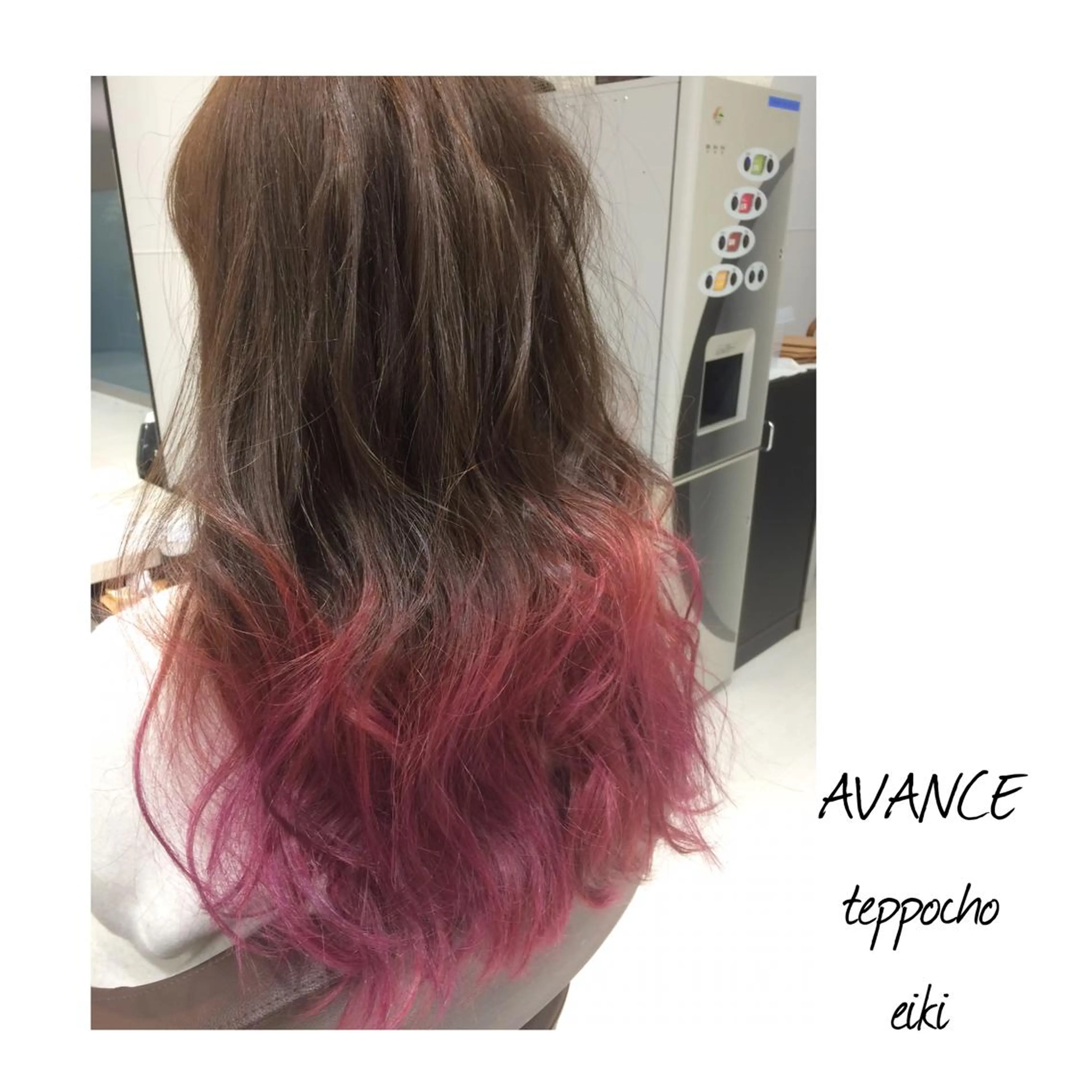 ミディアム セミロング ロング カラー ヘアアレンジ グラデーションカラー ピンクカラー Rubik's 茶屋町原田のヘアスタイル