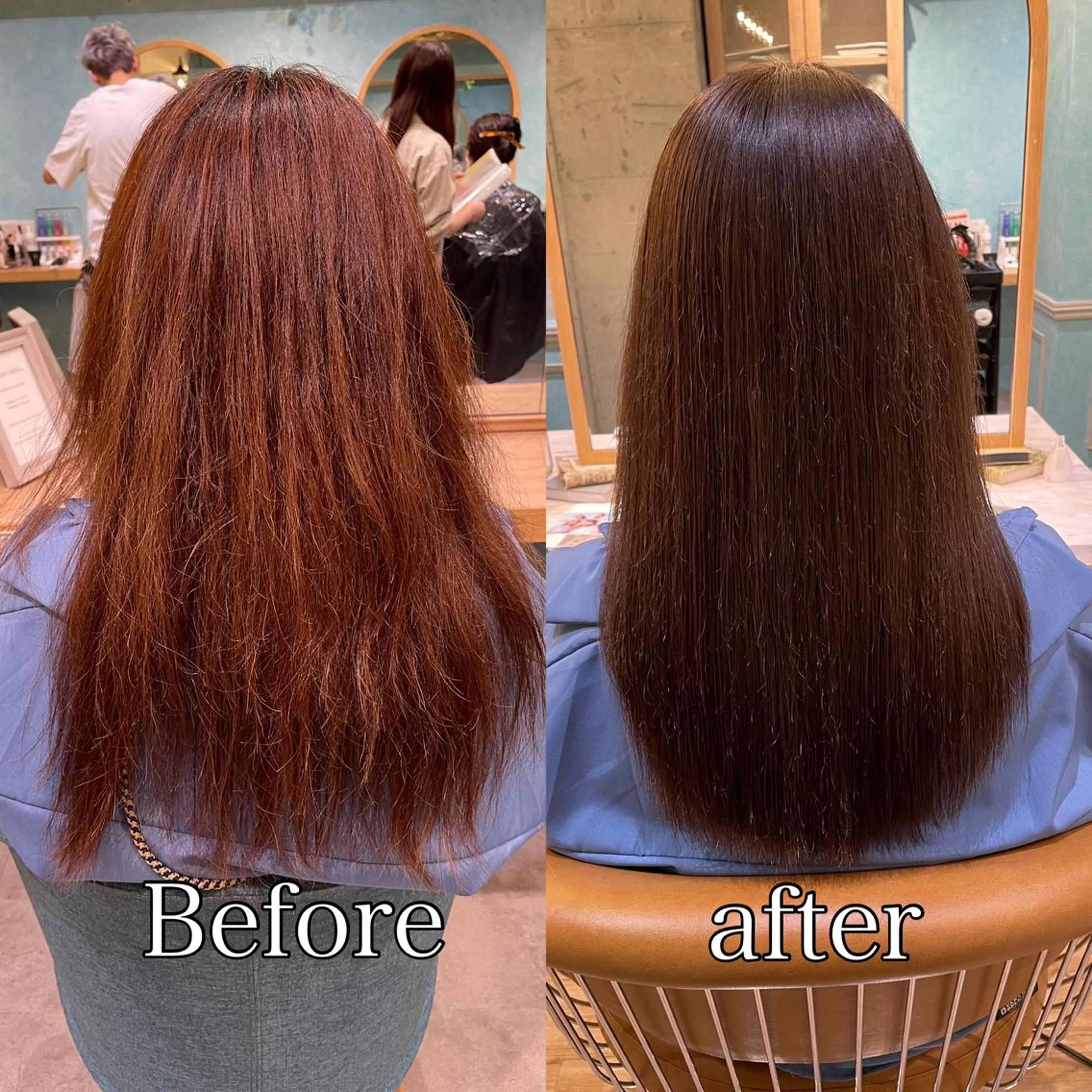 セミロング カット ヘアカラー 縮毛矯正 トリートメント 山本翔一郎 韓国顔周りレイヤーのヘアスタイル