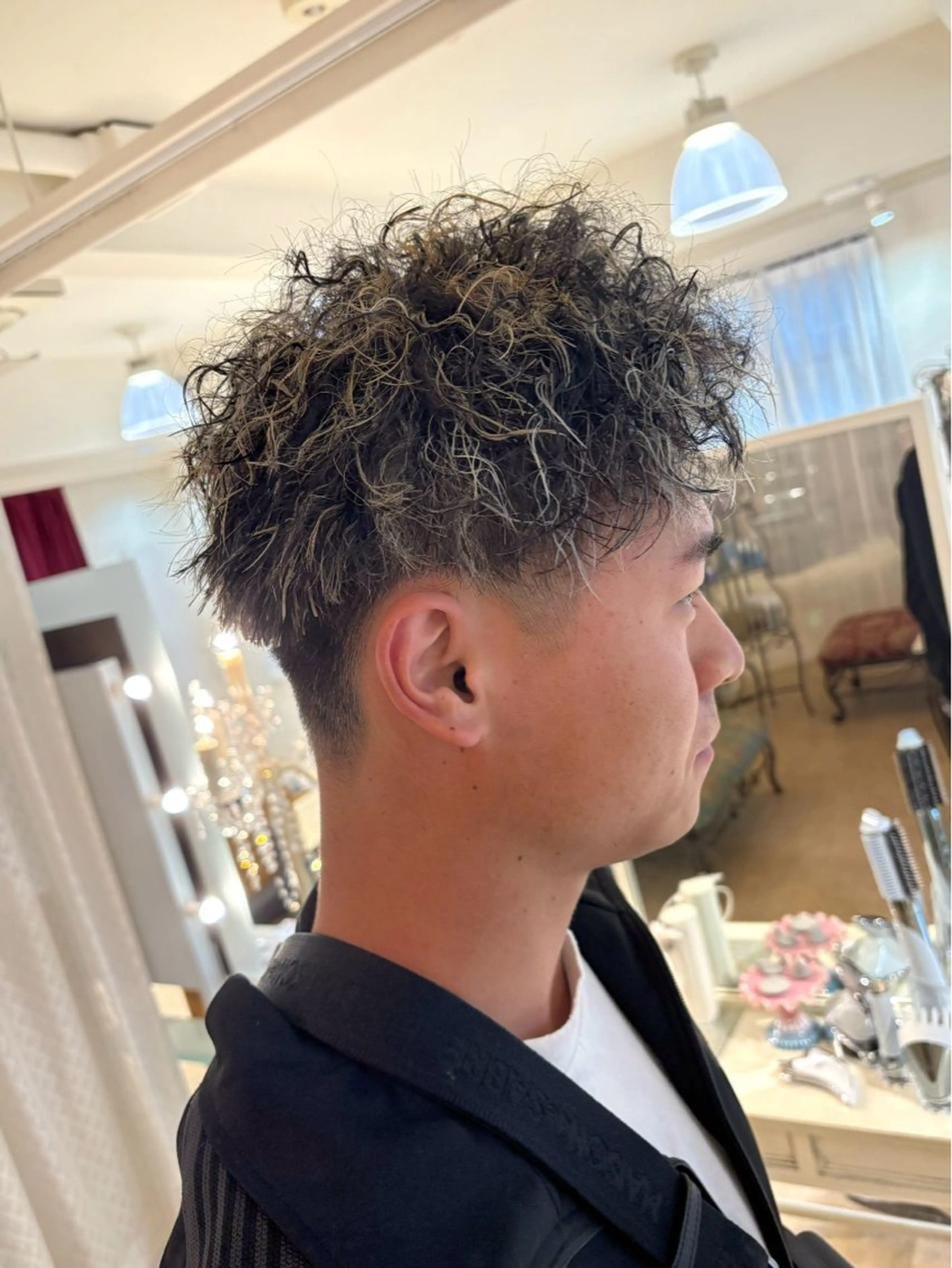 カラー パーマ メンズ カット パーマ 瀧澤 一真のヘアスタイル