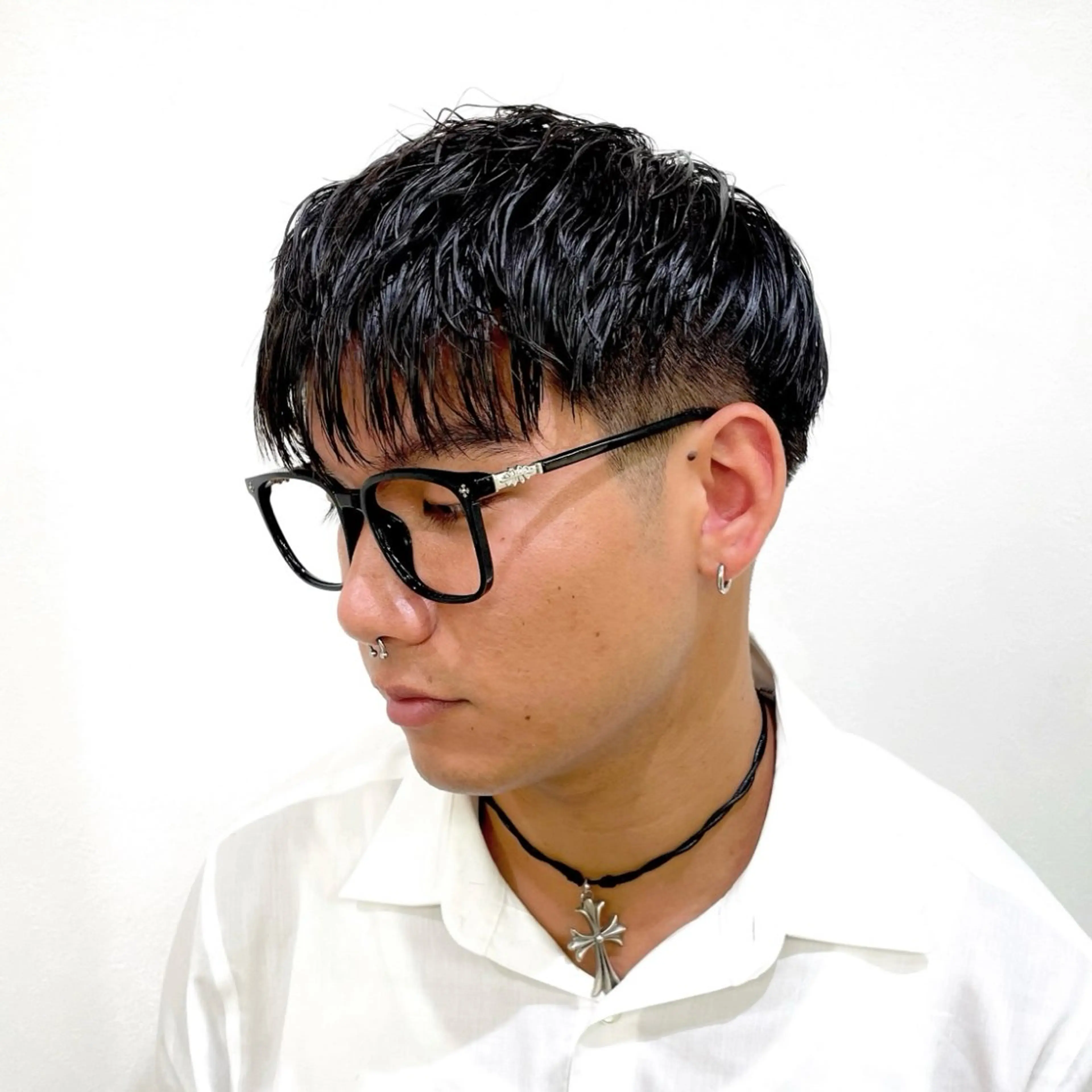 ショート メンズ ビジネス フェードカット メンズパーマ 刈り上げ カット メンズ支持率No.1 /大船メンズパーマのヘアスタイル