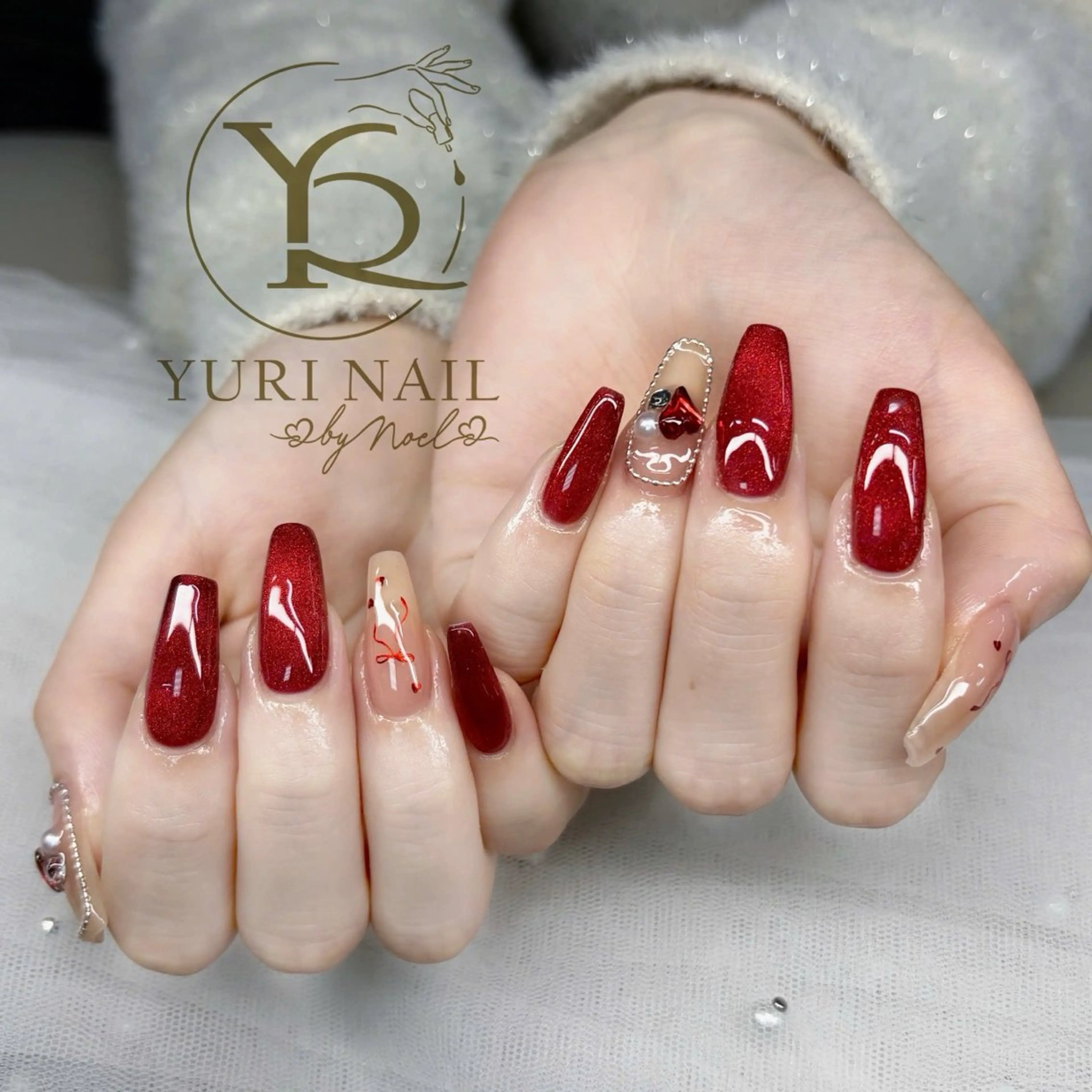 ネイル チークネイル フットネイル グラデーション 韓国ネイル 持ち込み ハンドネイル フットネイル ハンドケア YURI Nail Narita所属・YURI Nail NARITAのネイルデザイン