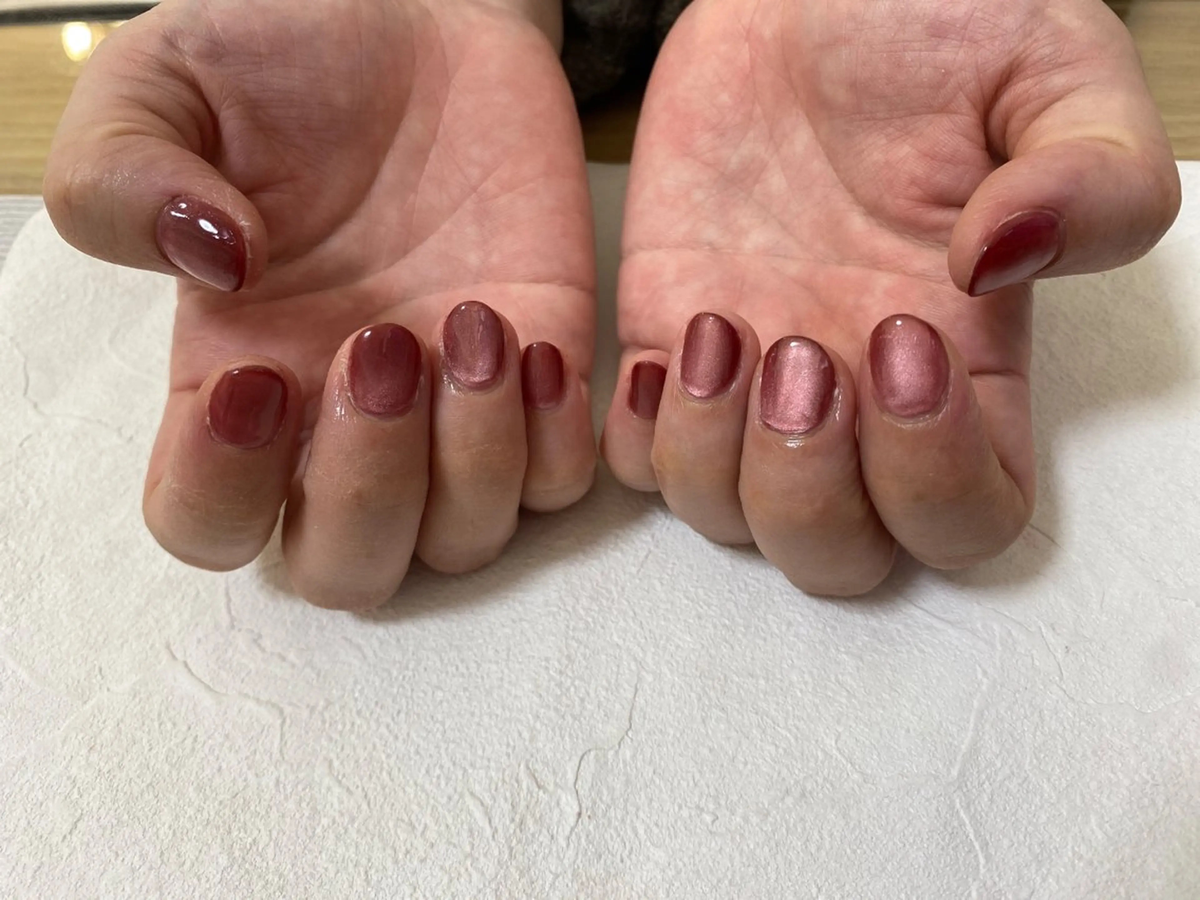 ネイル オーロラネイル フットネイル フレンチネイル ジェルネイル 韓国ネイル Mogu nail 二子玉川のネイルデザイン