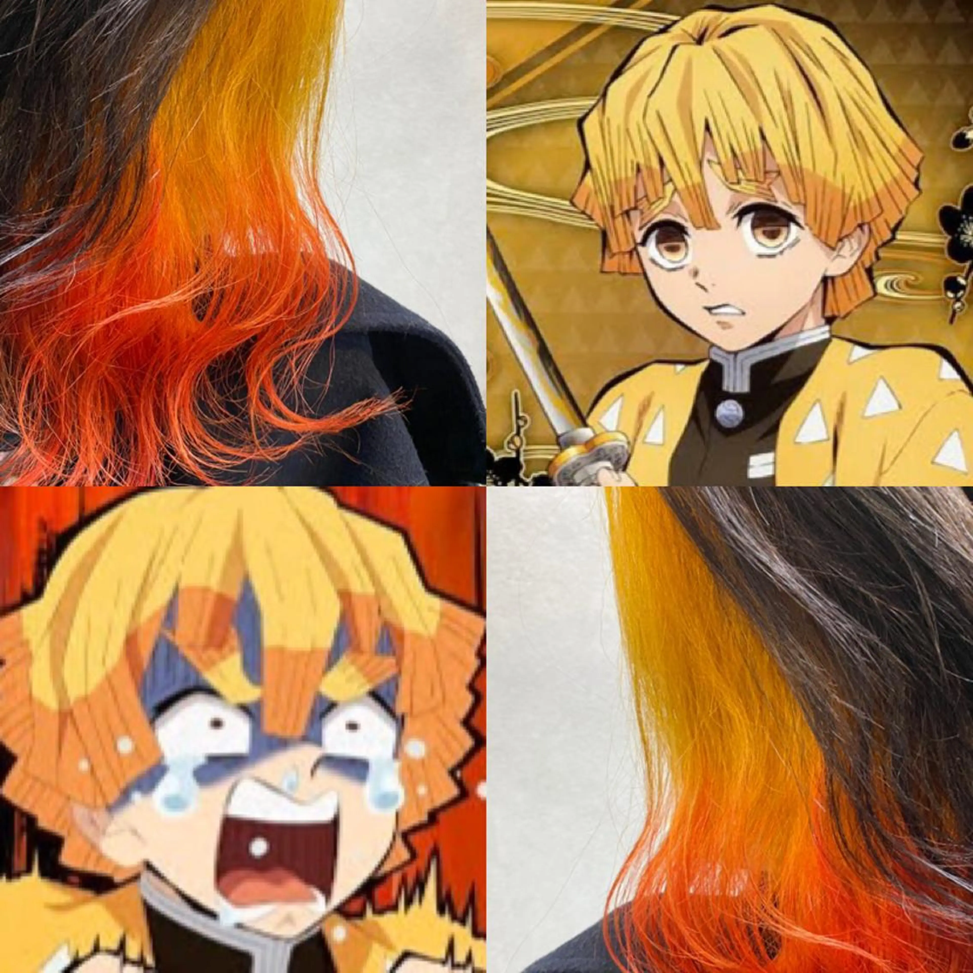 ミディアム カラー パーマ ヘアアレンジ ブリーチ グラデーションカラー インナーカラー オレンジ イエローカラー カット ヘアカラー トリートメント 年間1500人担当 代表　南一路のヘアスタイル