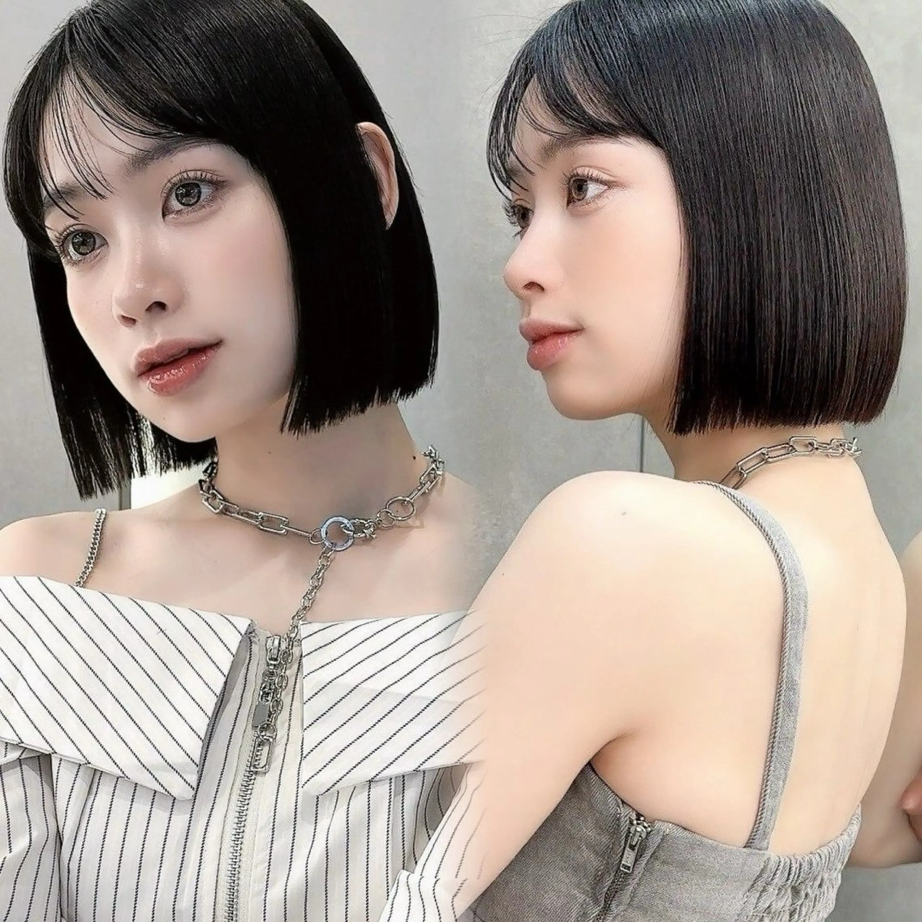 ショート ボブ 韓国風ヘア 縮毛矯正 トリートメント カット トリートメント ボブ/韓国/縮毛 矯正♡natsukiのヘアスタイル