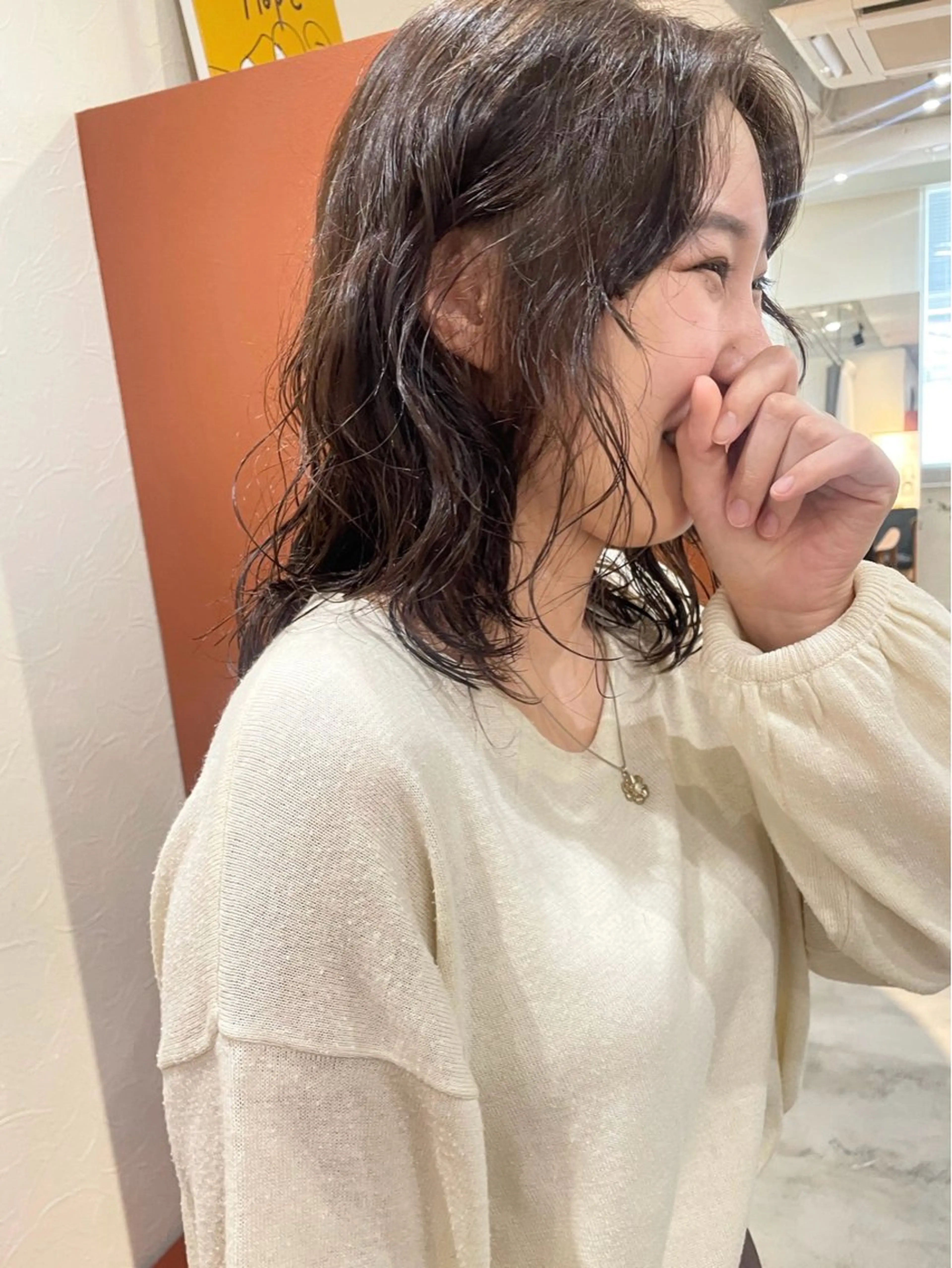 ミディアム カラー カット ヘアカラー トリートメント 鳥山愛結/パーマ /透明感カラー🫧のヘアスタイル