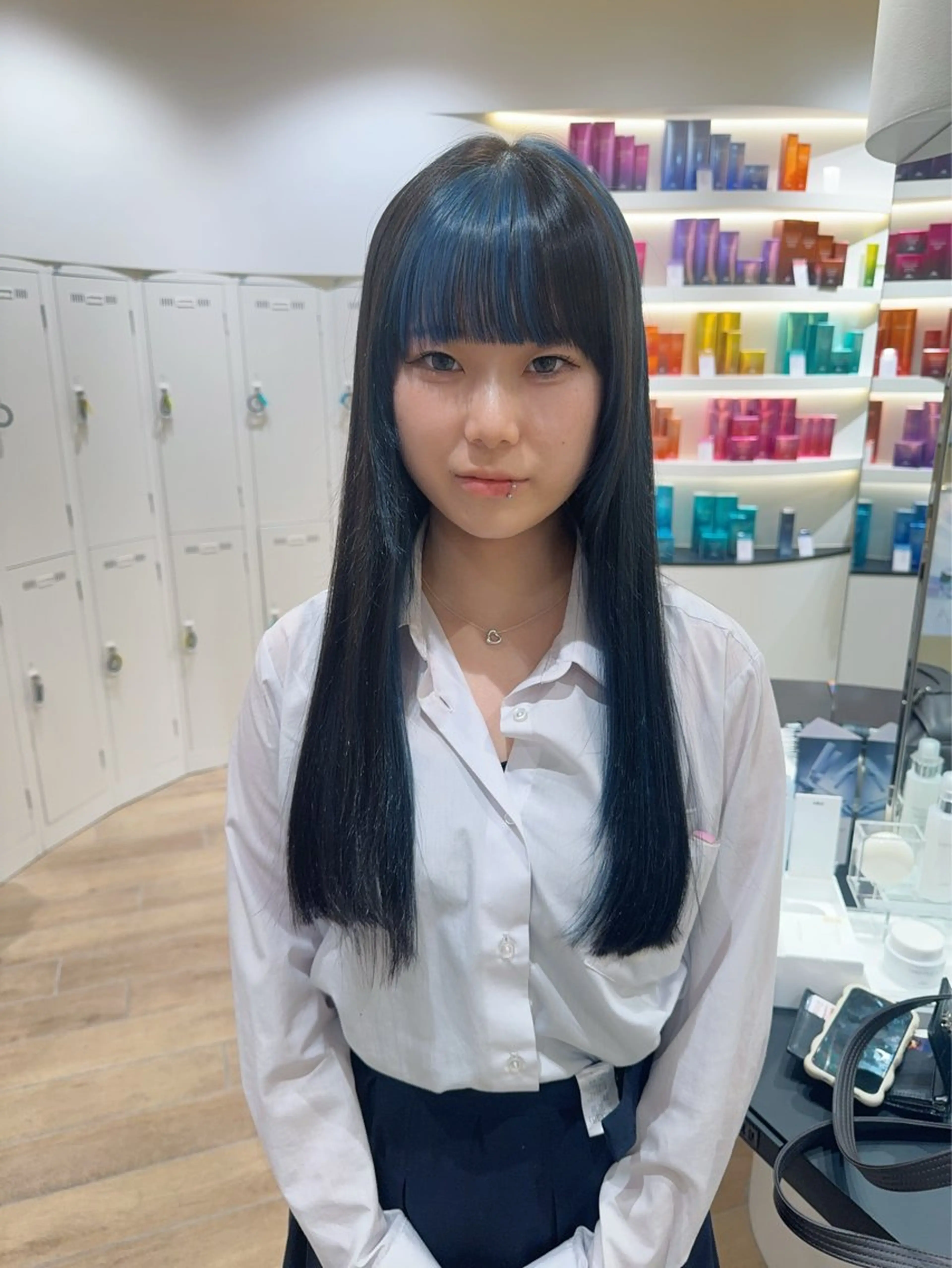 ロング 垢抜け/レイヤー/ ハイトーン/アスナのヘアスタイル