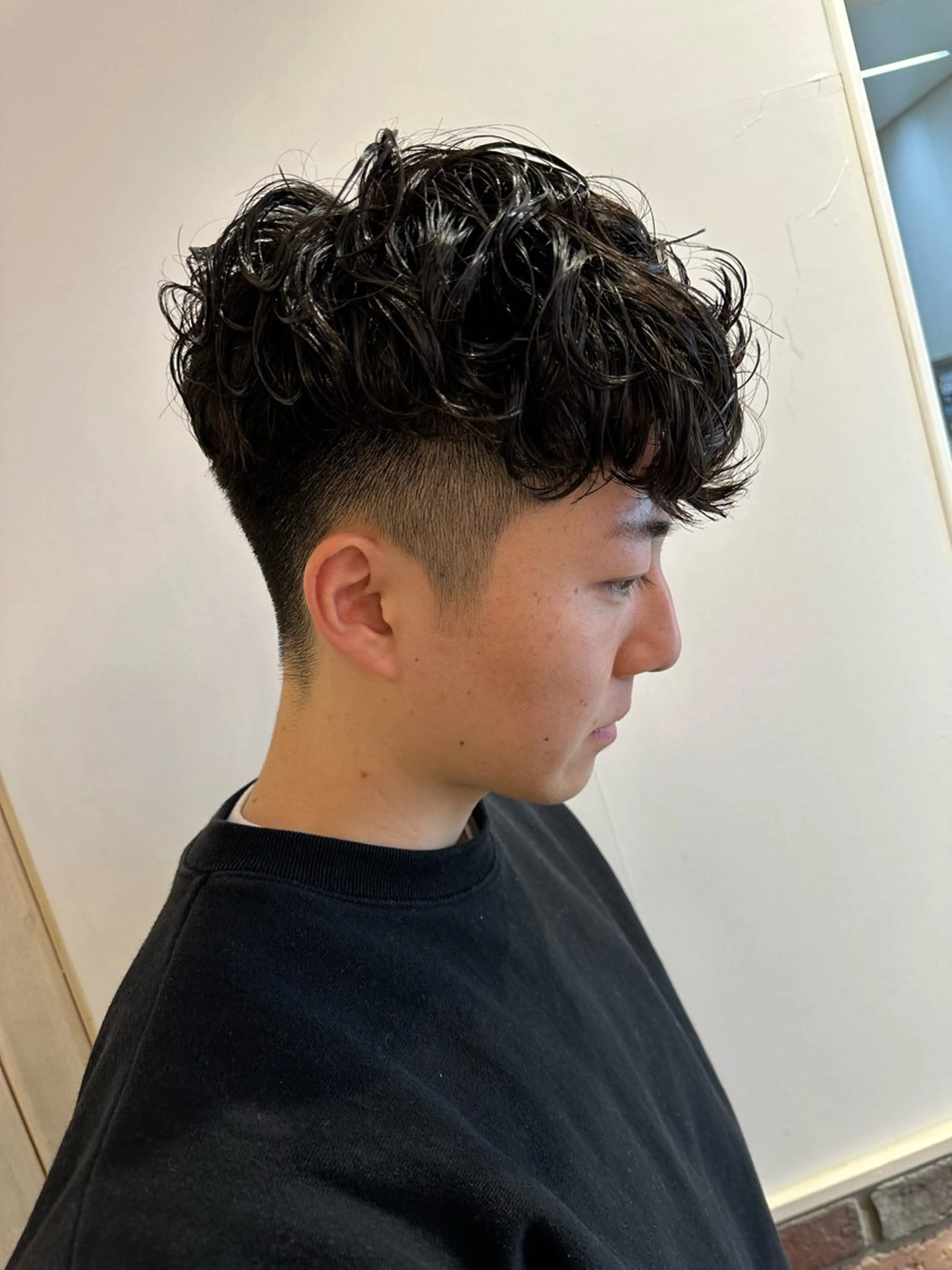 パーマ メンズ カット パーマ 増渕 駿介のヘアスタイル