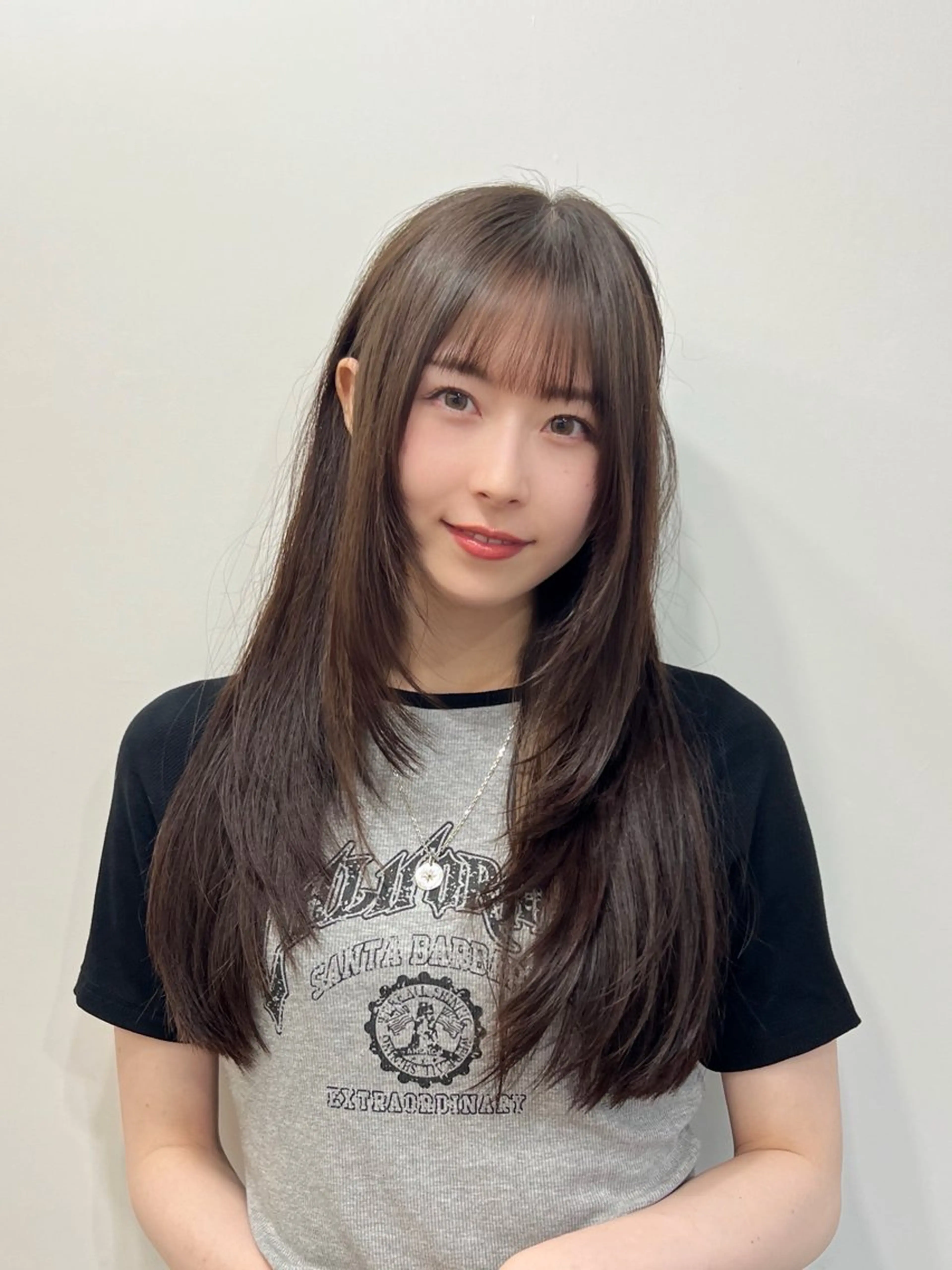 ロング カラー レイヤーカット 韓国レイヤー×透明感 髪質改善　武田涼のヘアスタイル