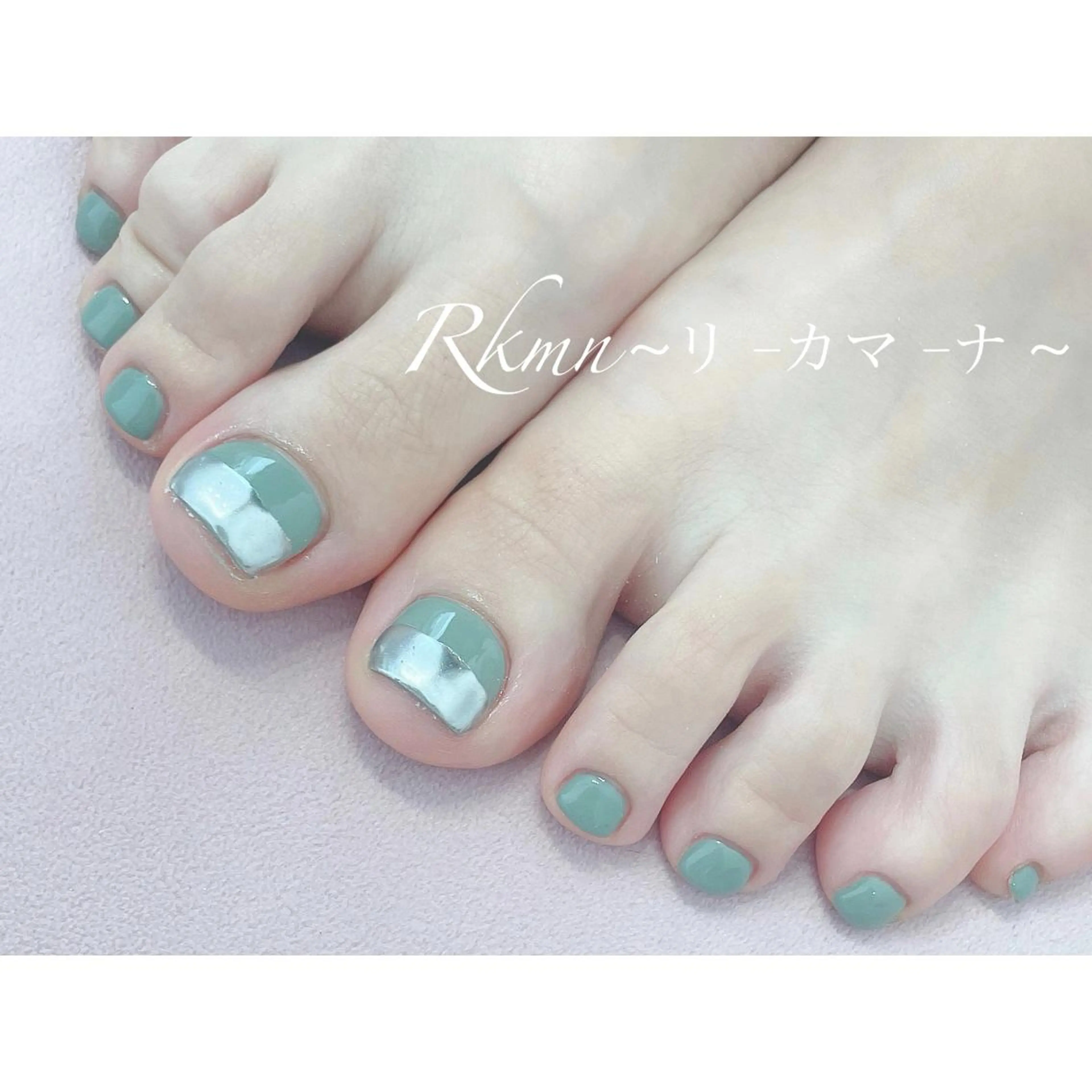 ネイル アートネイル フットネイル フレンチネイル ミラーネイル 春ネイル ハンドネイル フットネイル ハンドケア Rkmn ~リ-カマ-ナ~のネイルデザイン