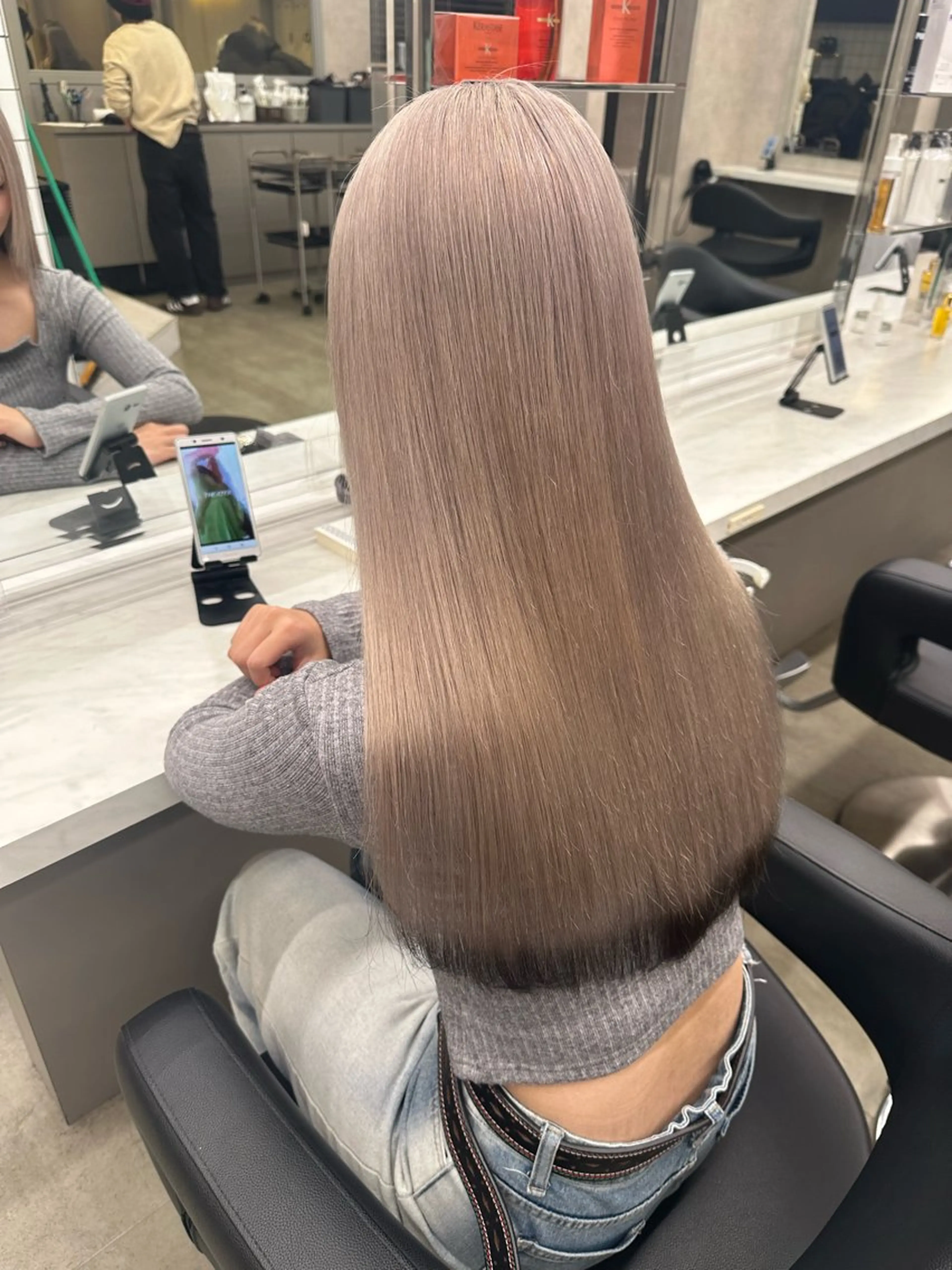 ロング カラー ベージュカラー ハイトーンカラー ホワイトベージュ 髪質改善 ヘアカラー 🪞ハイトーン🪞 🤍waka🤍のヘアスタイル
