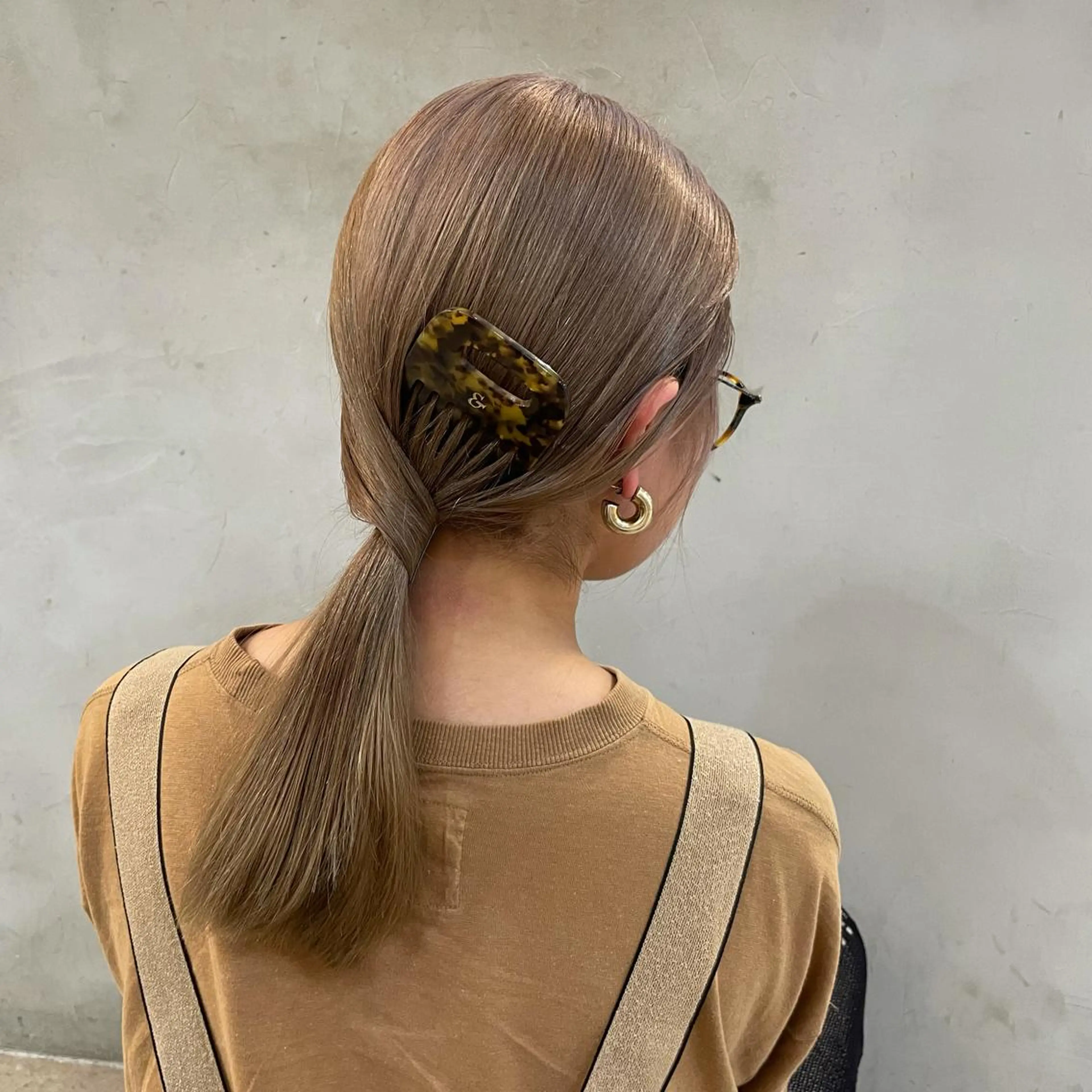 セミロング ヘアカラー 林 隆平のヘアスタイル