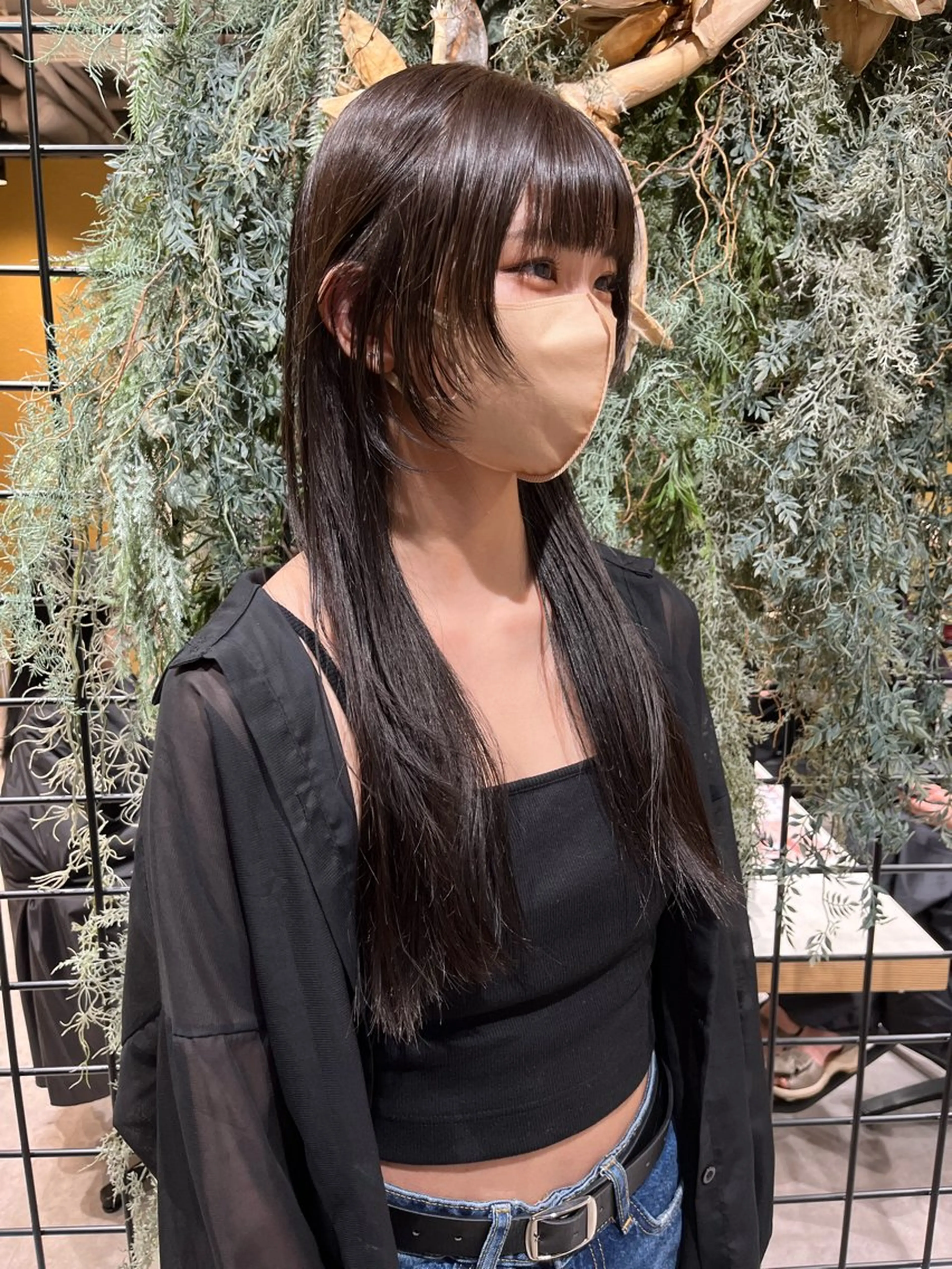 ロング カット ヘアカラー トリートメント ウルフ.クロスパーマ 🖤RYOKAのヘアスタイル