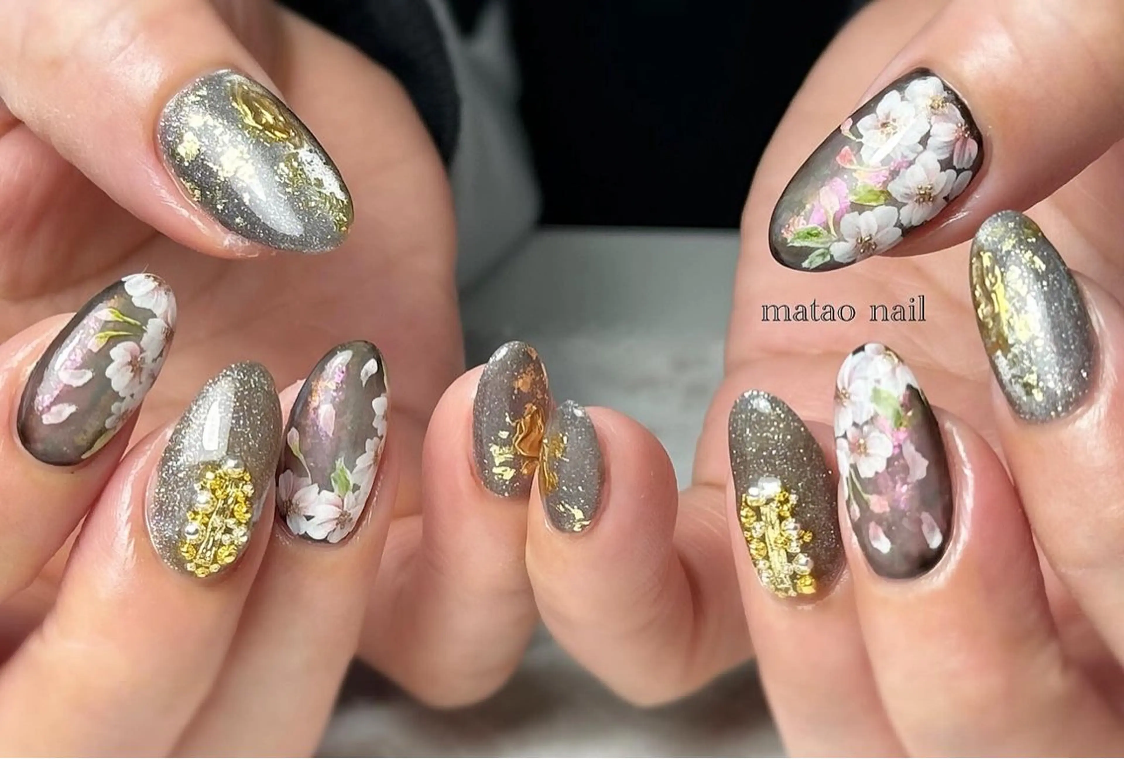 ネイル 桜ネイル ハンドネイル フットネイル matao nailのネイルデザイン
