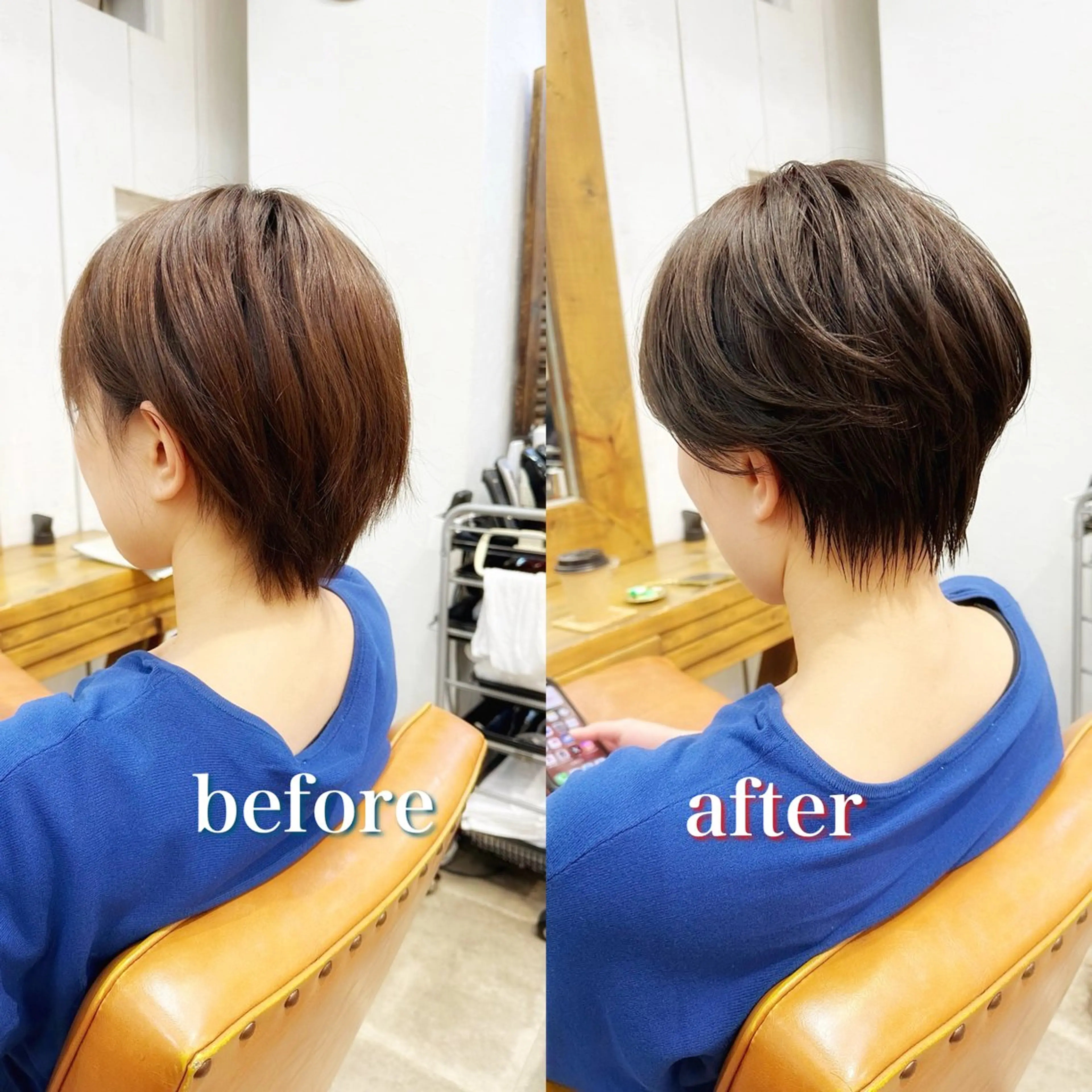 ショート カラー カット ヘアカラー newline銀座所属・銀座ショート/ 大人ショート/金子涼のヘアスタイル