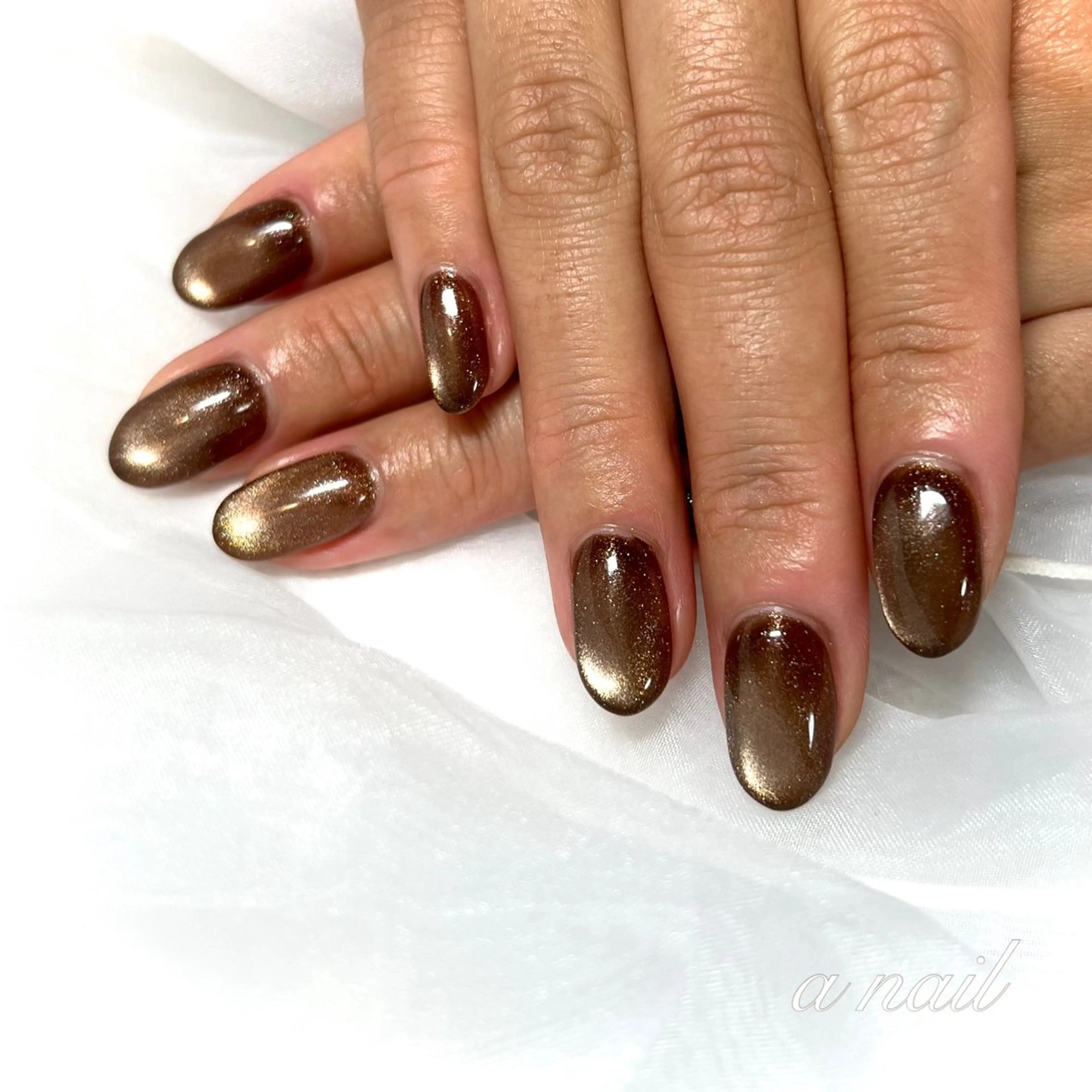 ネイル マグネットネイル マグネットワンカラー ワンカラーネイル ハンドネイル Salon_ a.nailのネイルデザイン