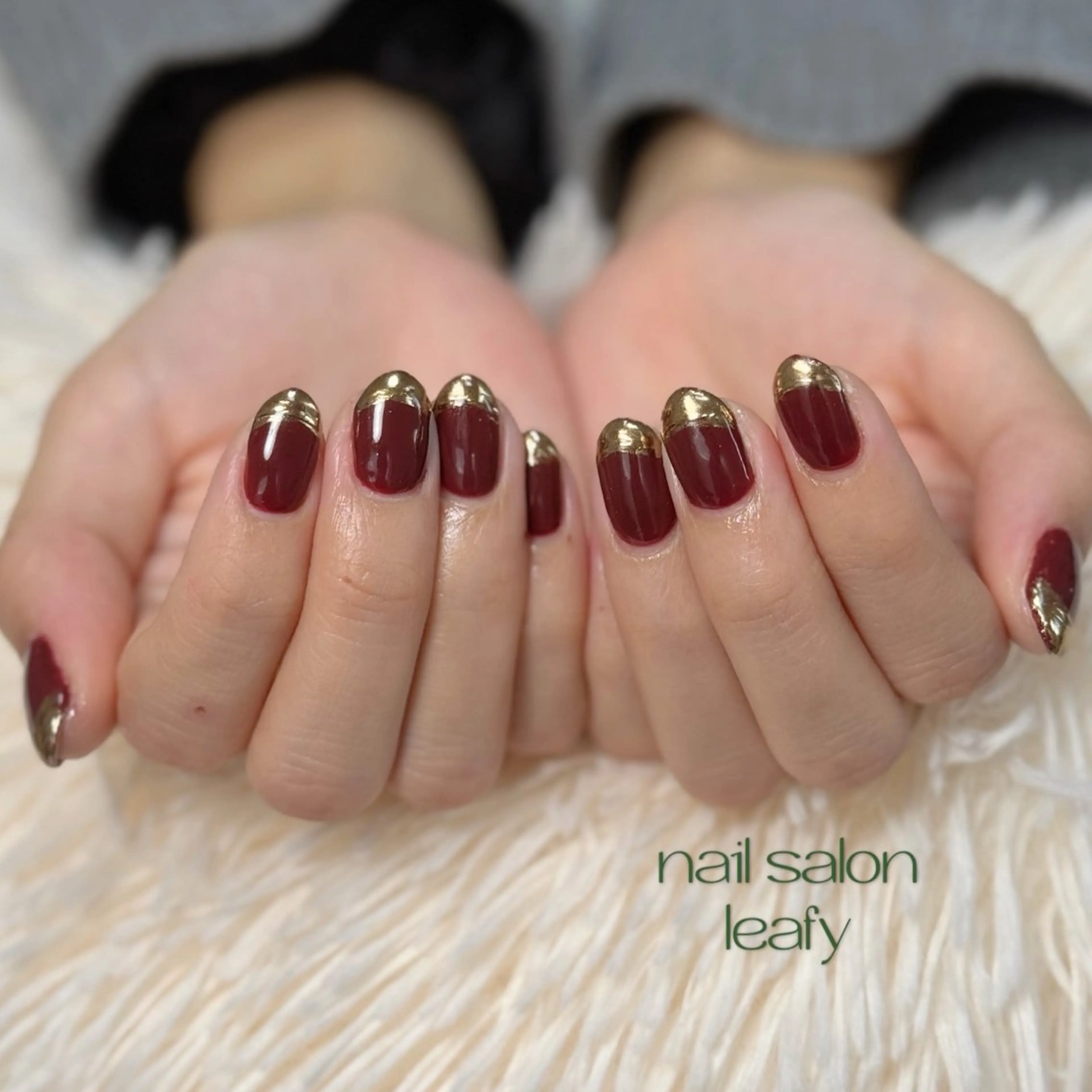ネイル フレンチネイル ミラーネイル ネイルサロン leafyのネイルデザイン