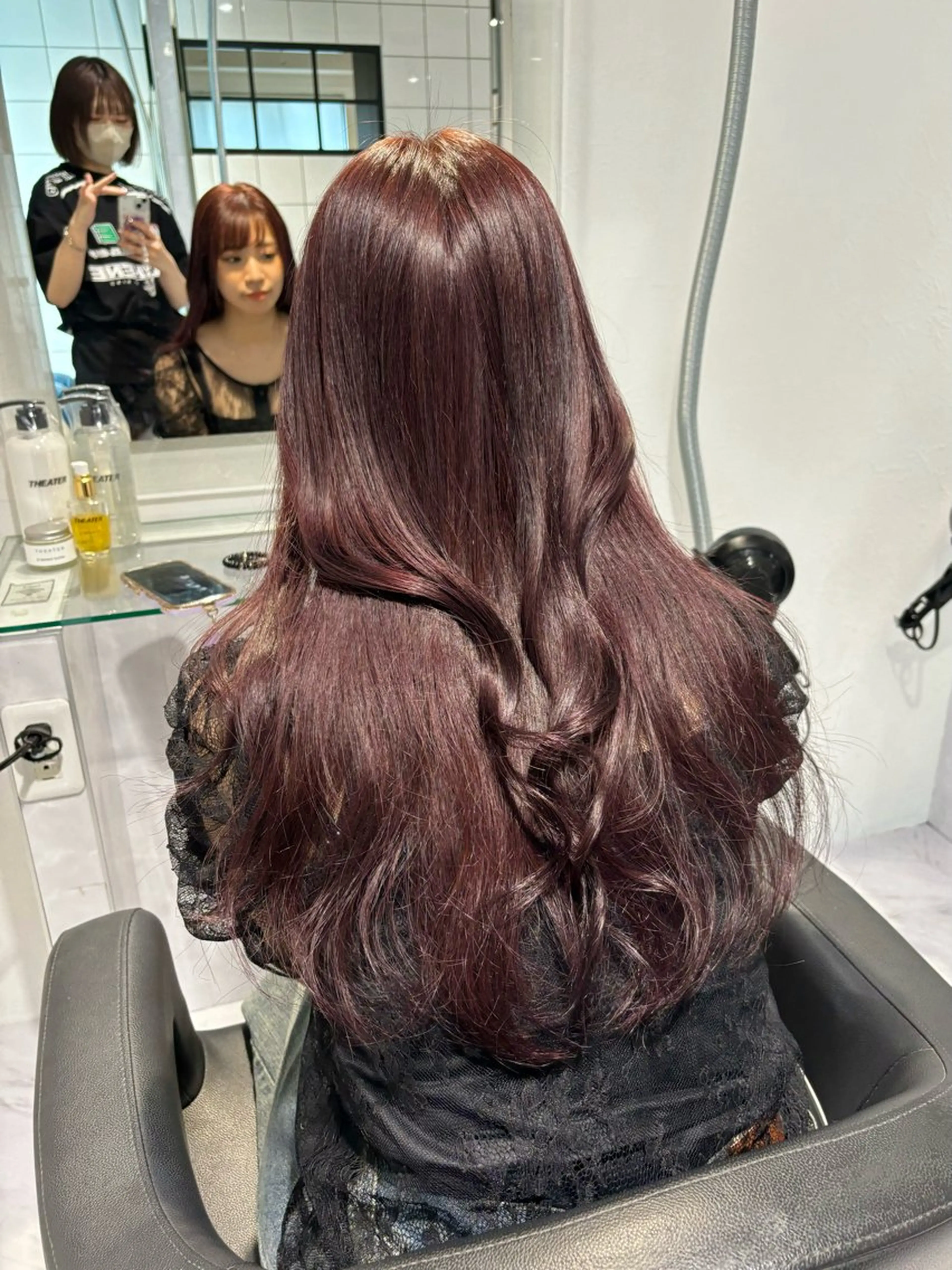 ロング カラー レッドカラー 表参道♡暗髪^ྀི 艶カラー♡アユミのヘアスタイル