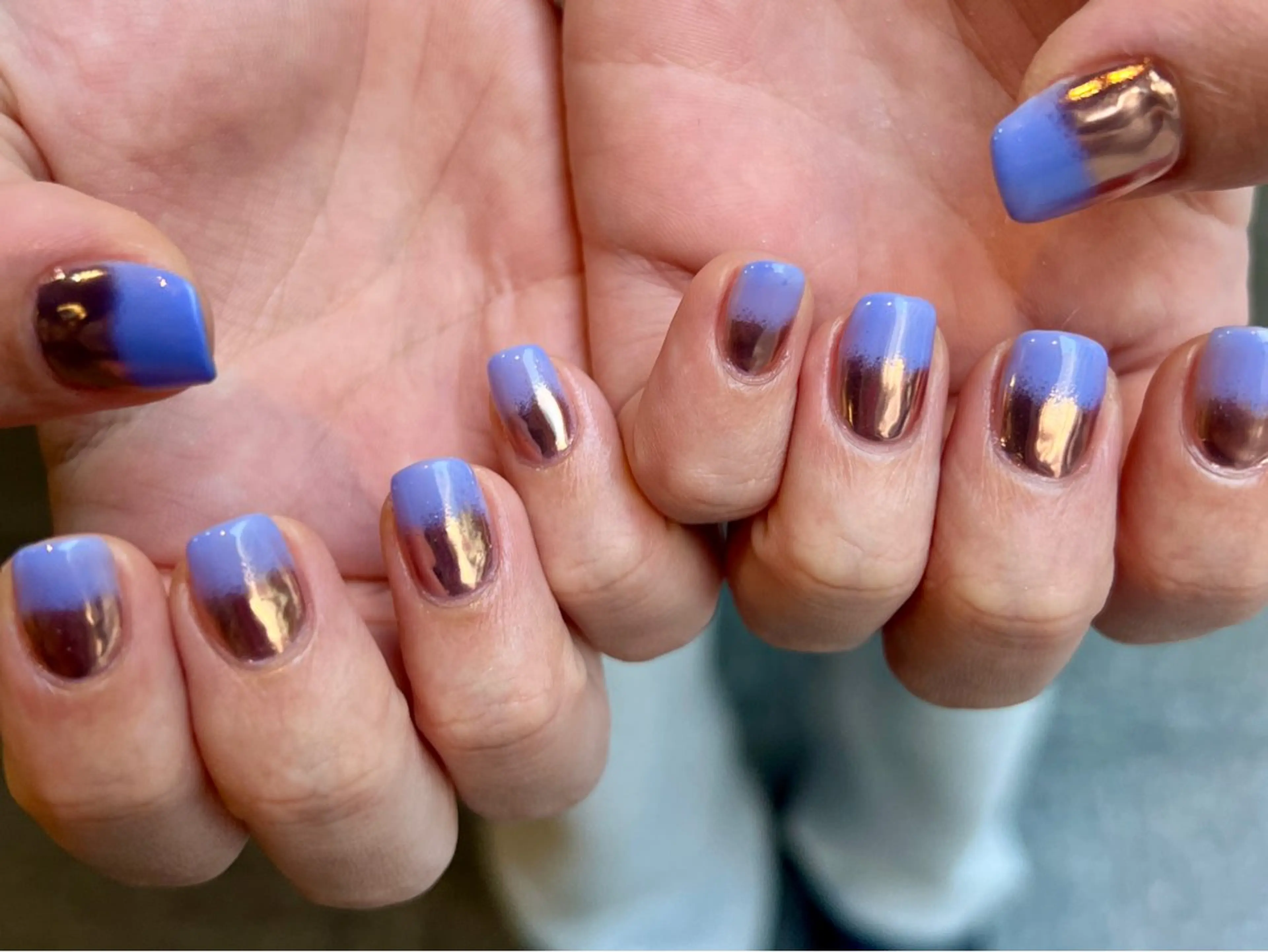 ネイル ミラーネイル ハンドネイル 個性派ニュアンス nuts nail所属・【池袋】nuts nail　なつみのネイルデザイン