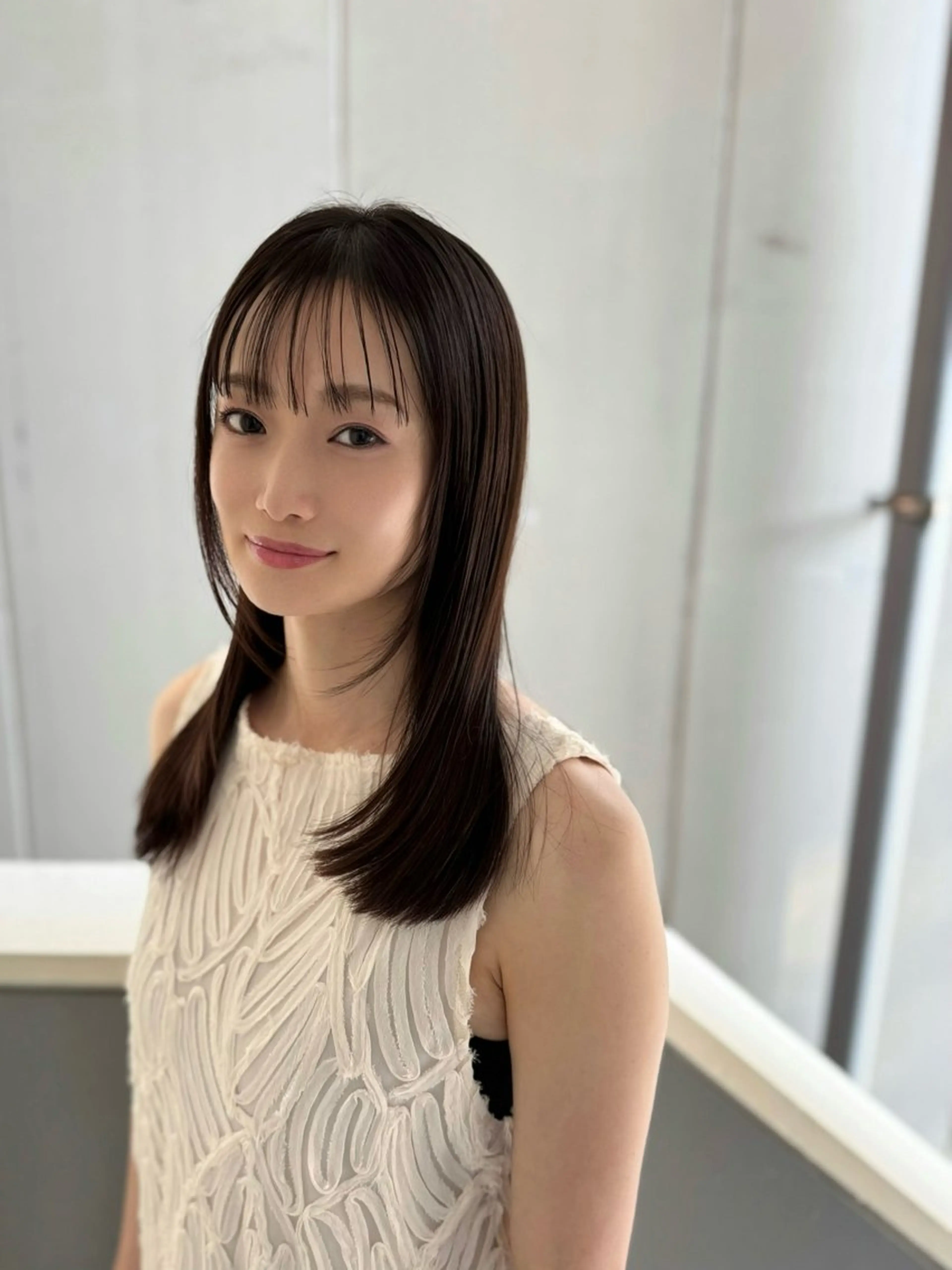 セミロング カラー カット 縮毛矯正 トリートメント fiica/髪質改善 田畑/縮毛矯正のヘアスタイル