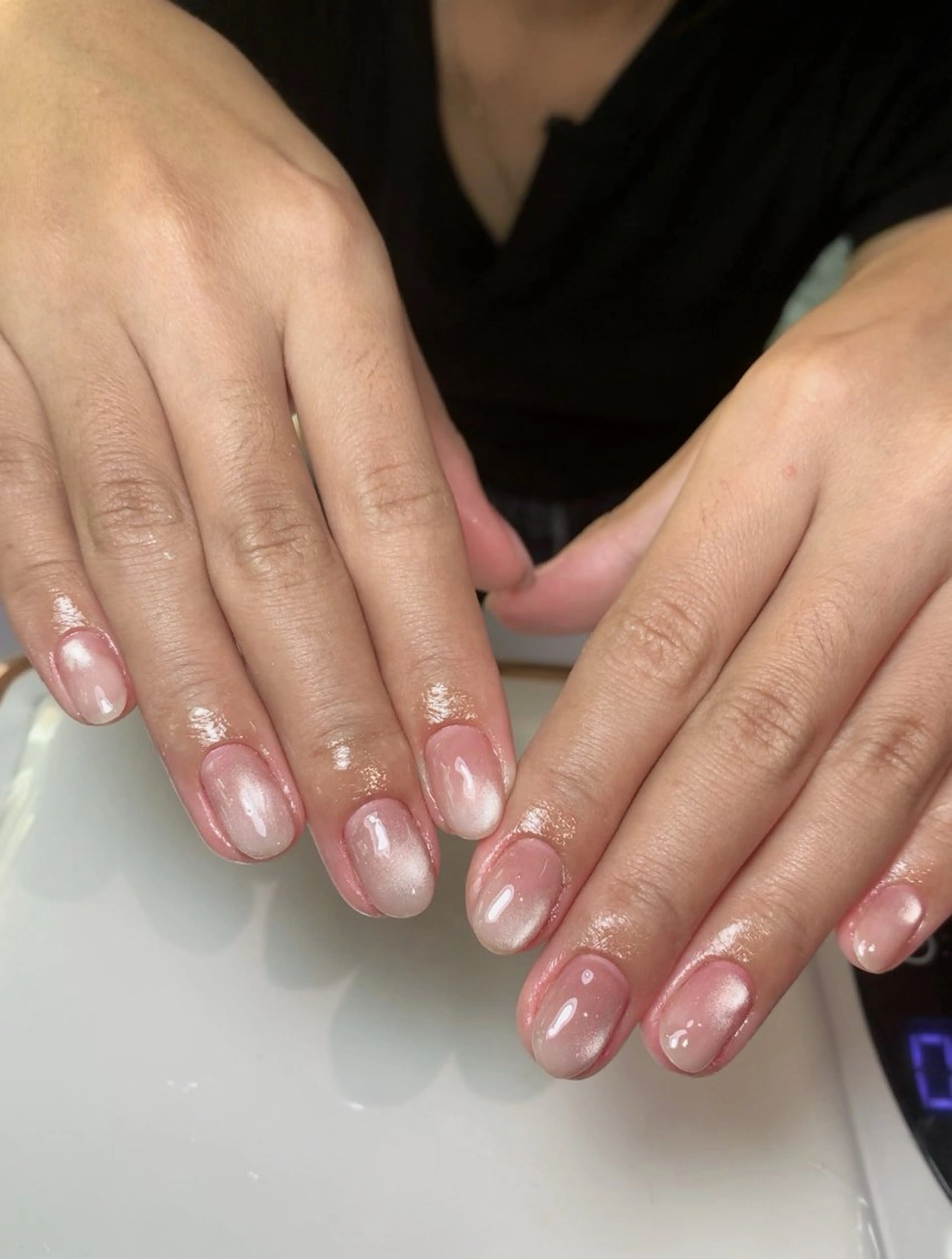 自爪, キャッツアイネイル ,クリアジェルネイル💅💅💅の写真