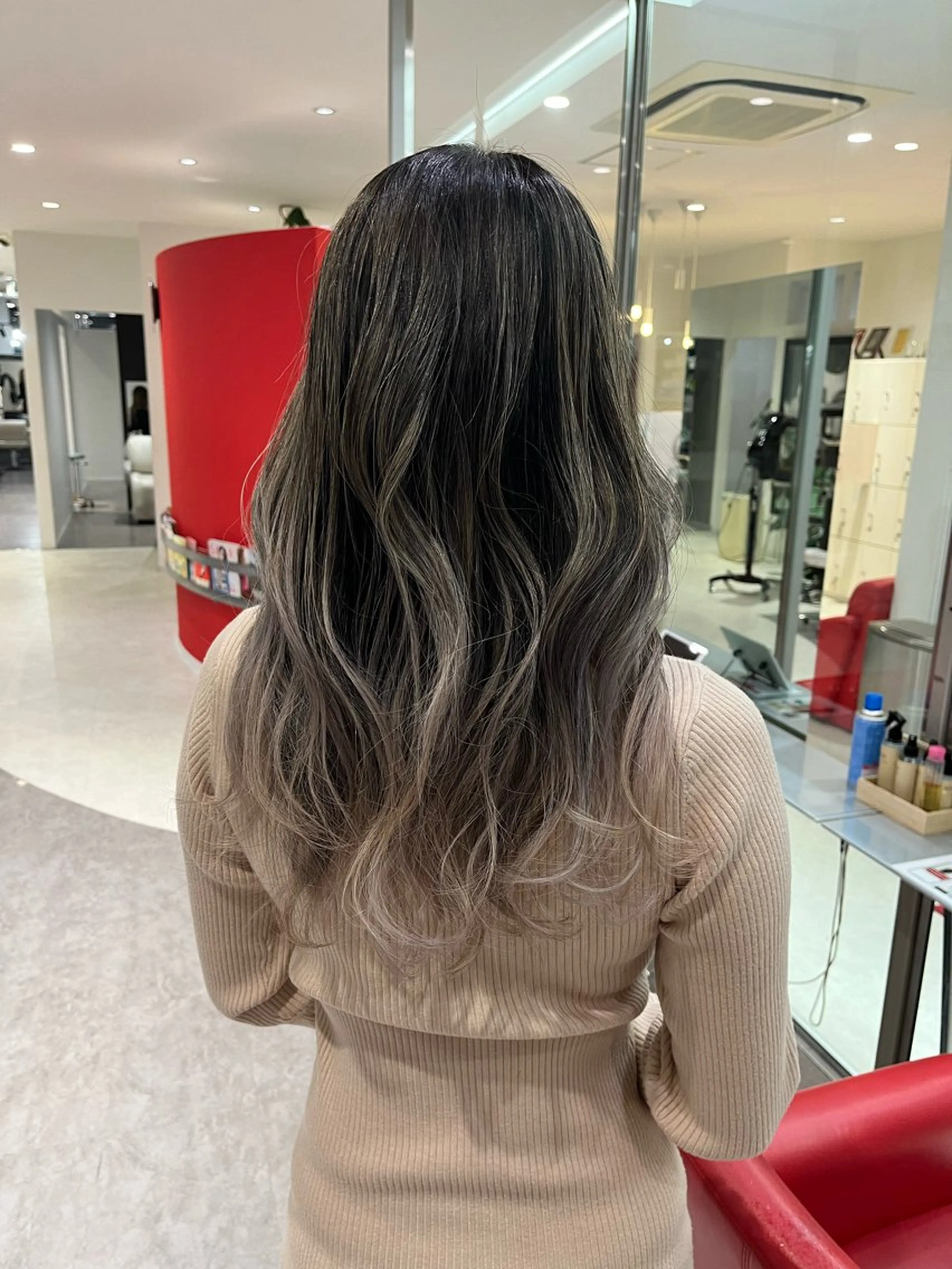 ロング カラー バレイヤージュ ブリーチ レイヤーカット terrace福島所属・🌹髪から綺麗に 福井拓馬🌹のヘアスタイル