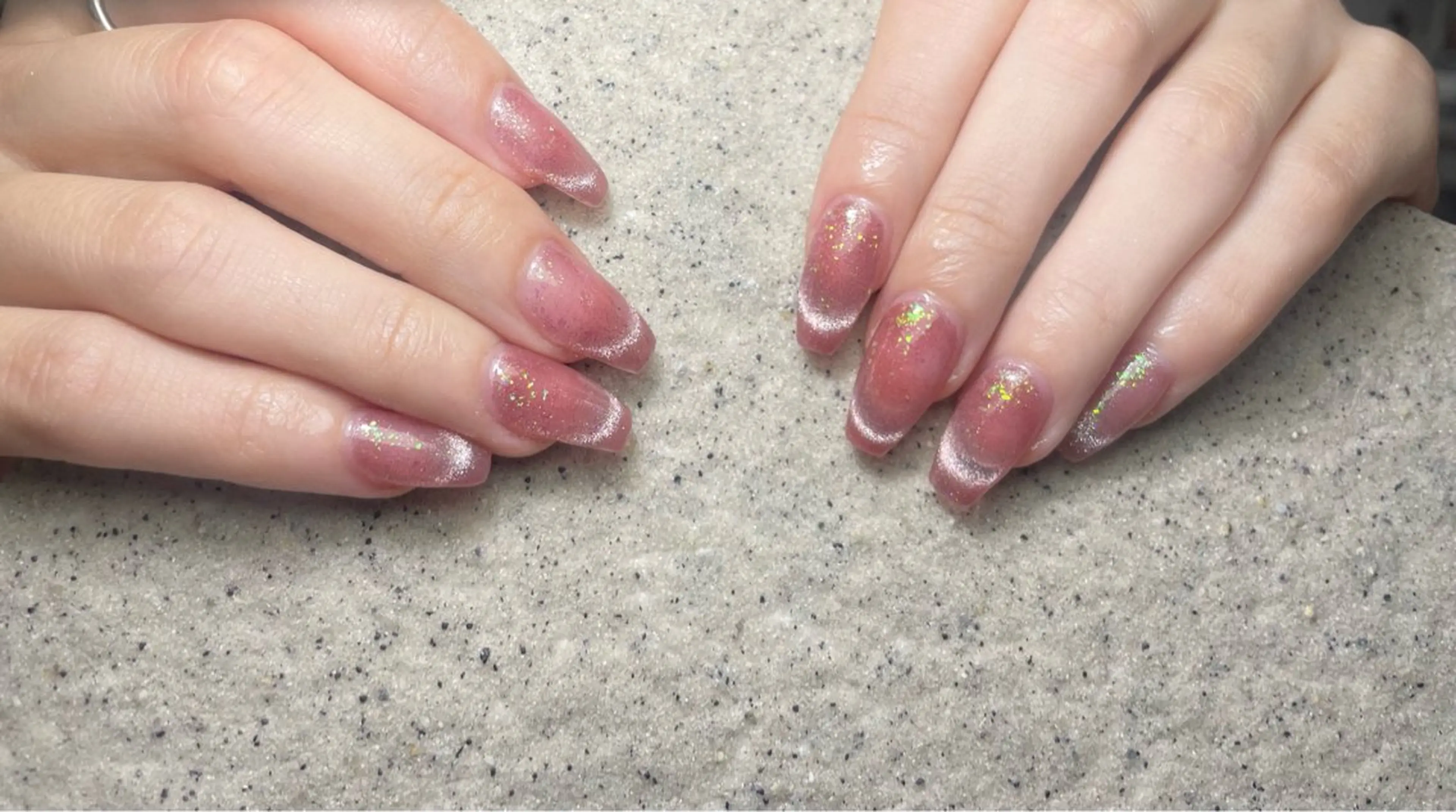 ネイル チークネイル 長さ出し フレンチネイル ジェルネイル ガーリー MEO NAIL(メオネイル)所属・MEO NAILのネイルデザイン