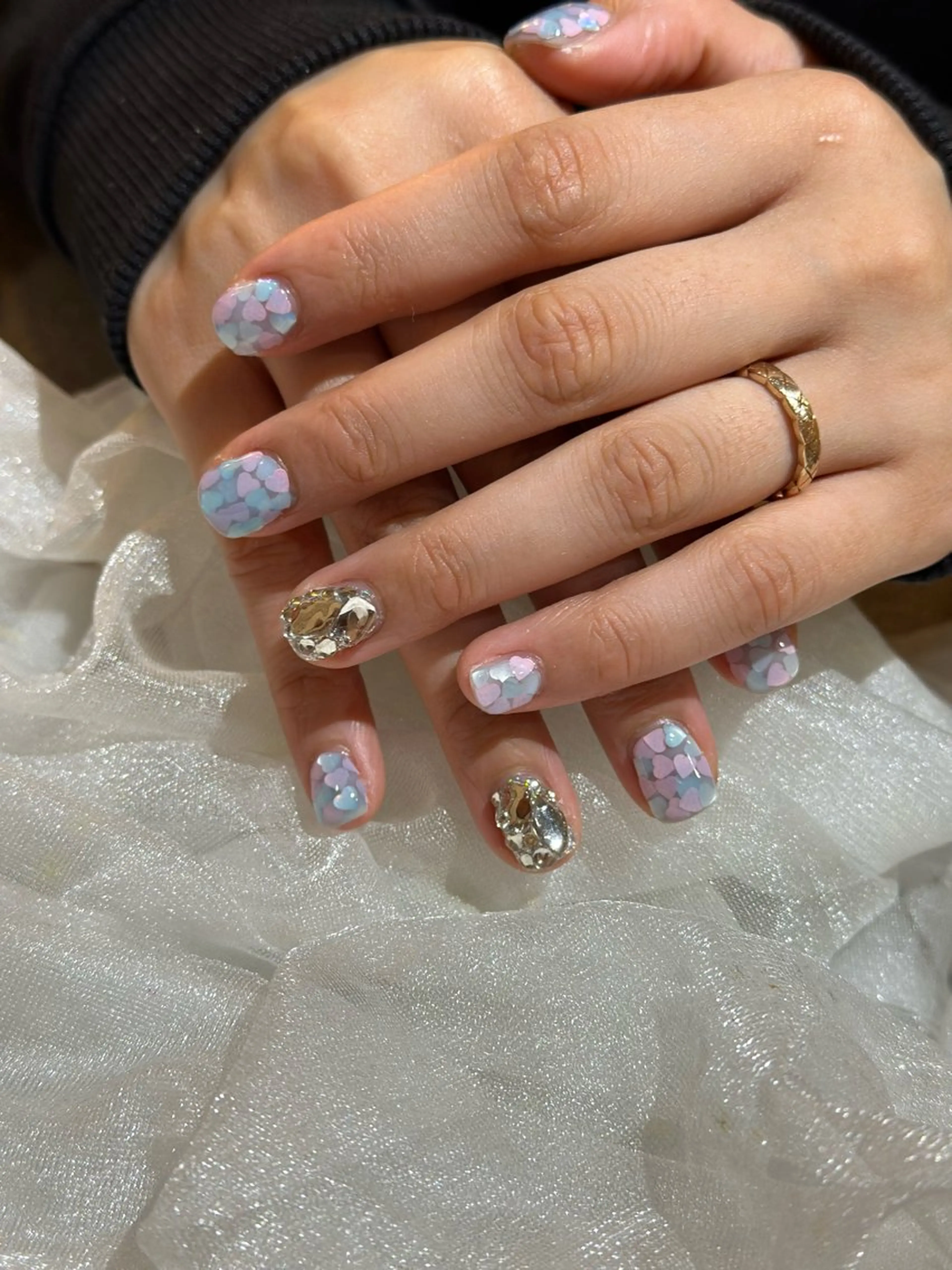 ネイル ストーンネイル Hair＆Esthe＆Nail　Garden所属・Garden Takeuchiのネイルデザイン