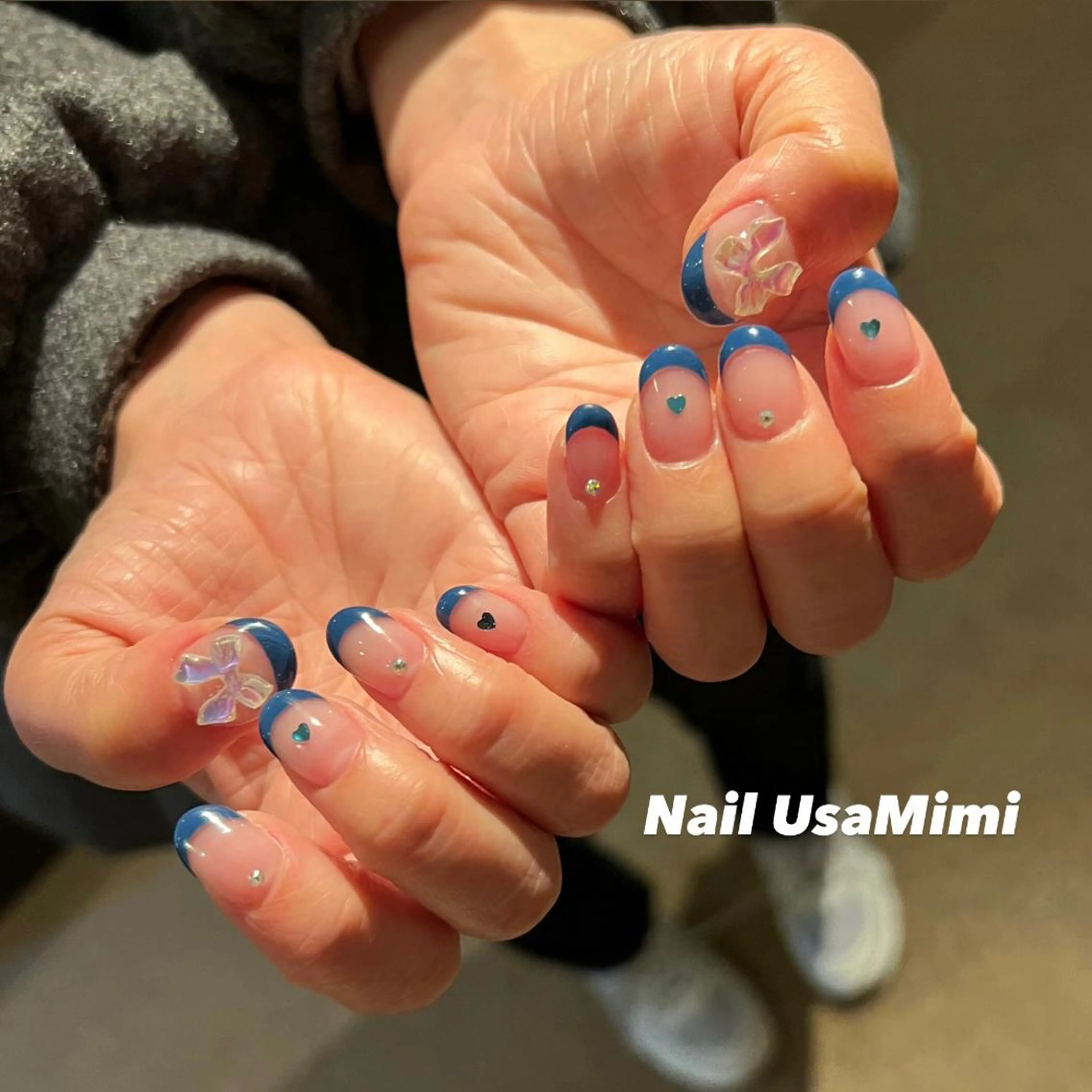 ネイル フットネイル ジェルネイル マグネットネイル 持ち込み ニュアンスネイル 本町ネイルNail UsaMimiのネイルデザイン