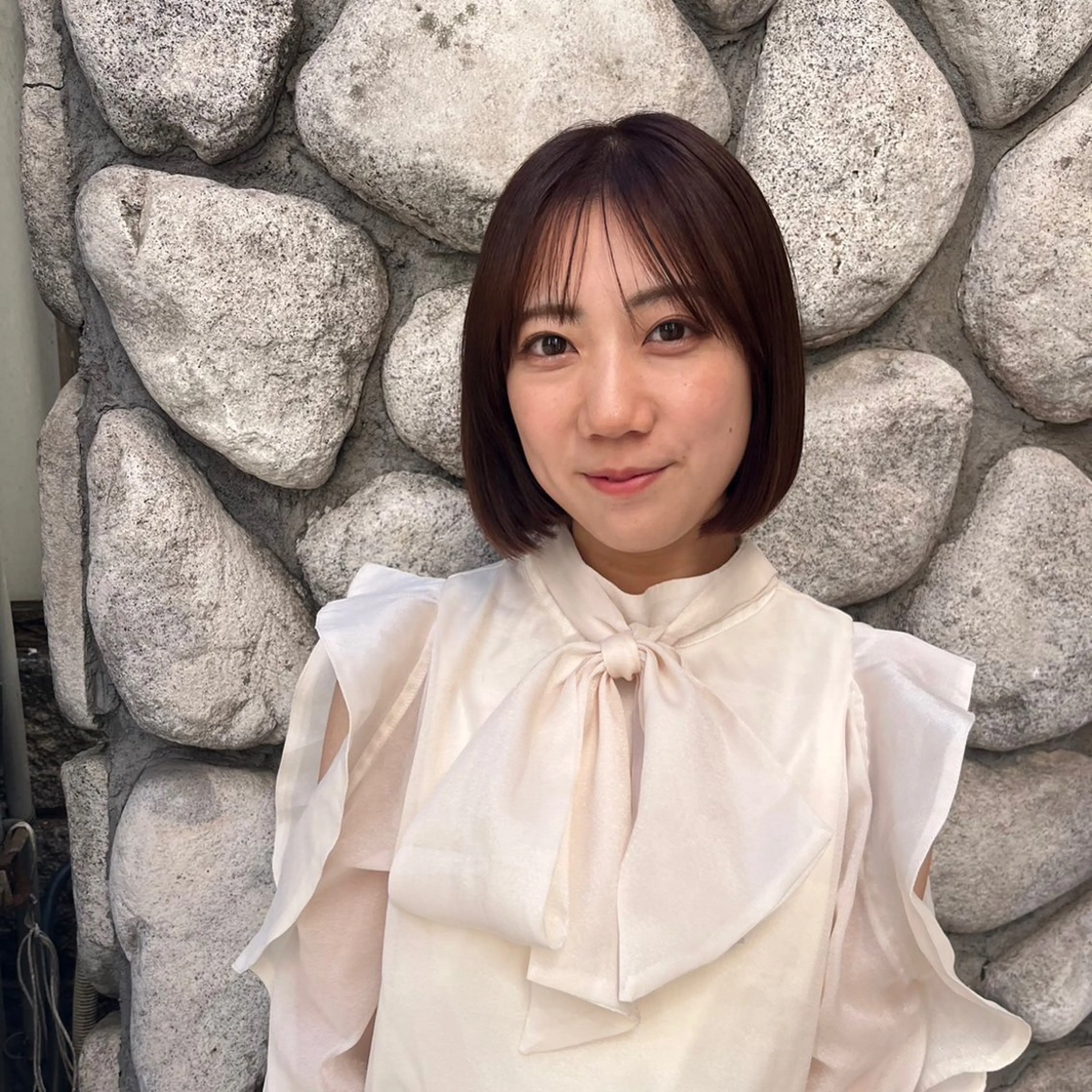 ショート 切りっぱなしボブ ボブ koharu 福岡天神西通りのヘアスタイル
