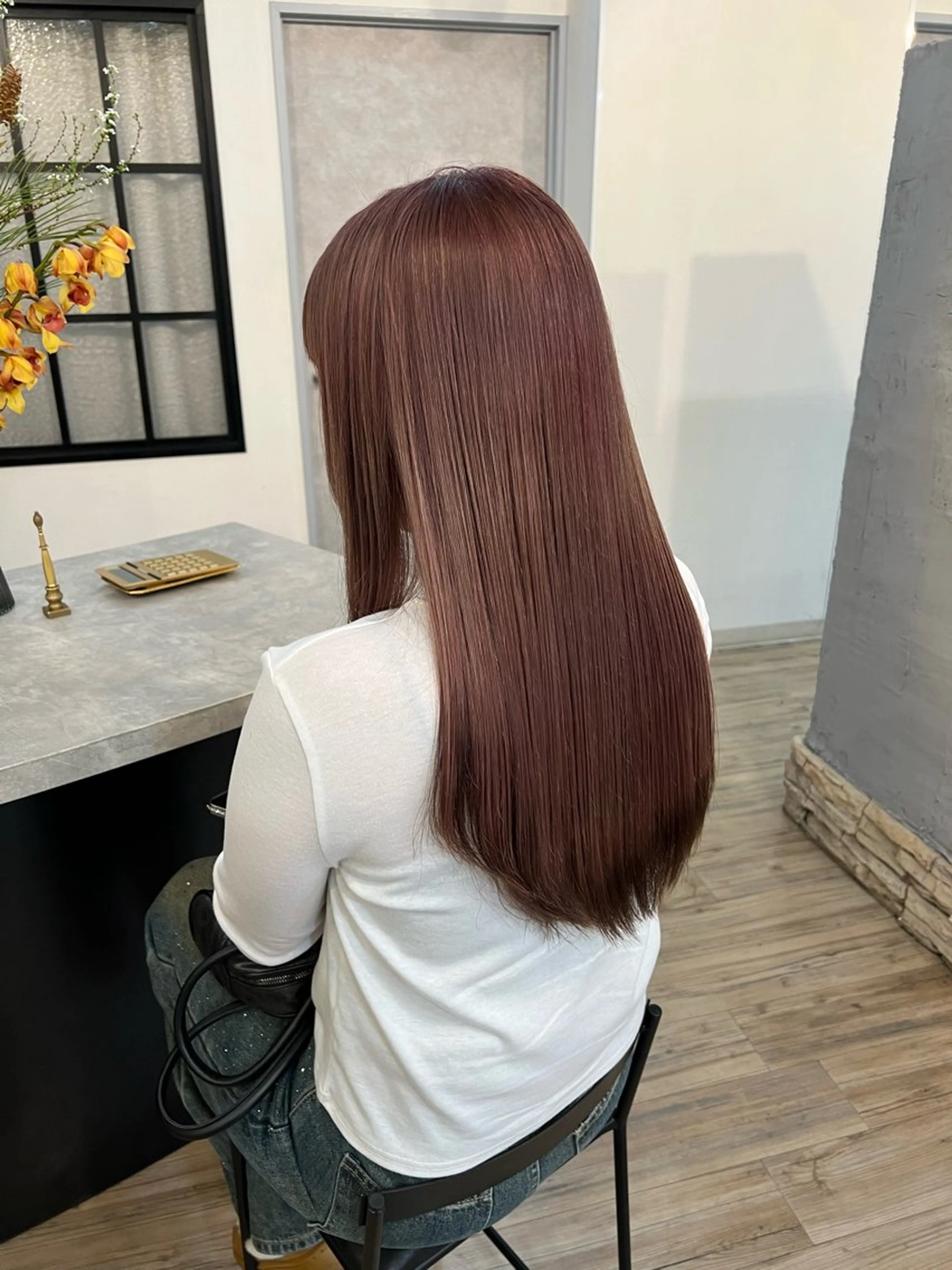 セミロング カラー ブラウンカラー ピンクカラー ヘアカラー トリートメント 似合わせカット💙 いぐち しょうた💙のヘアスタイル