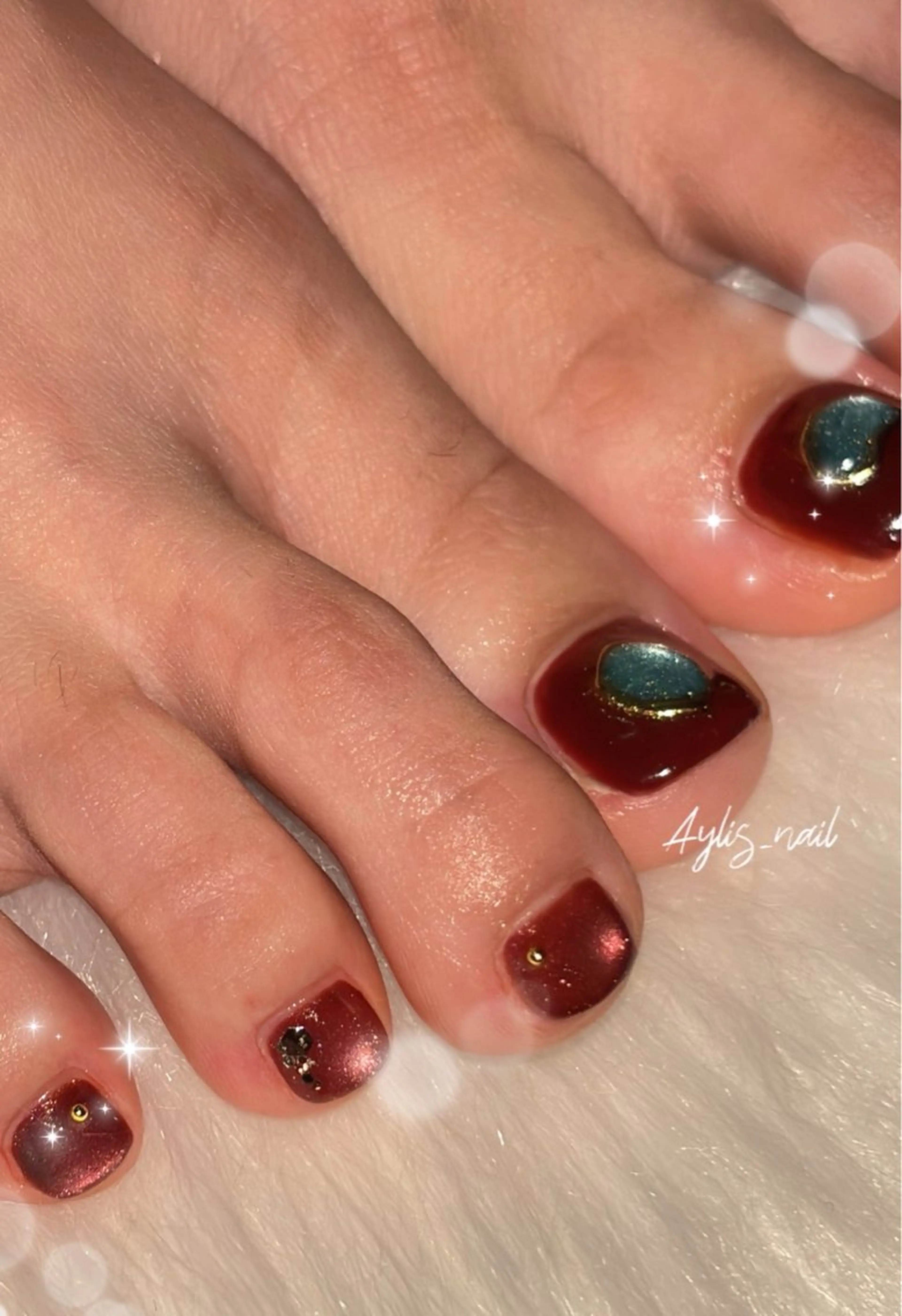 ネイル シンプルネイル フットネイル Aylis_nail 宇土・宇城のネイルデザイン
