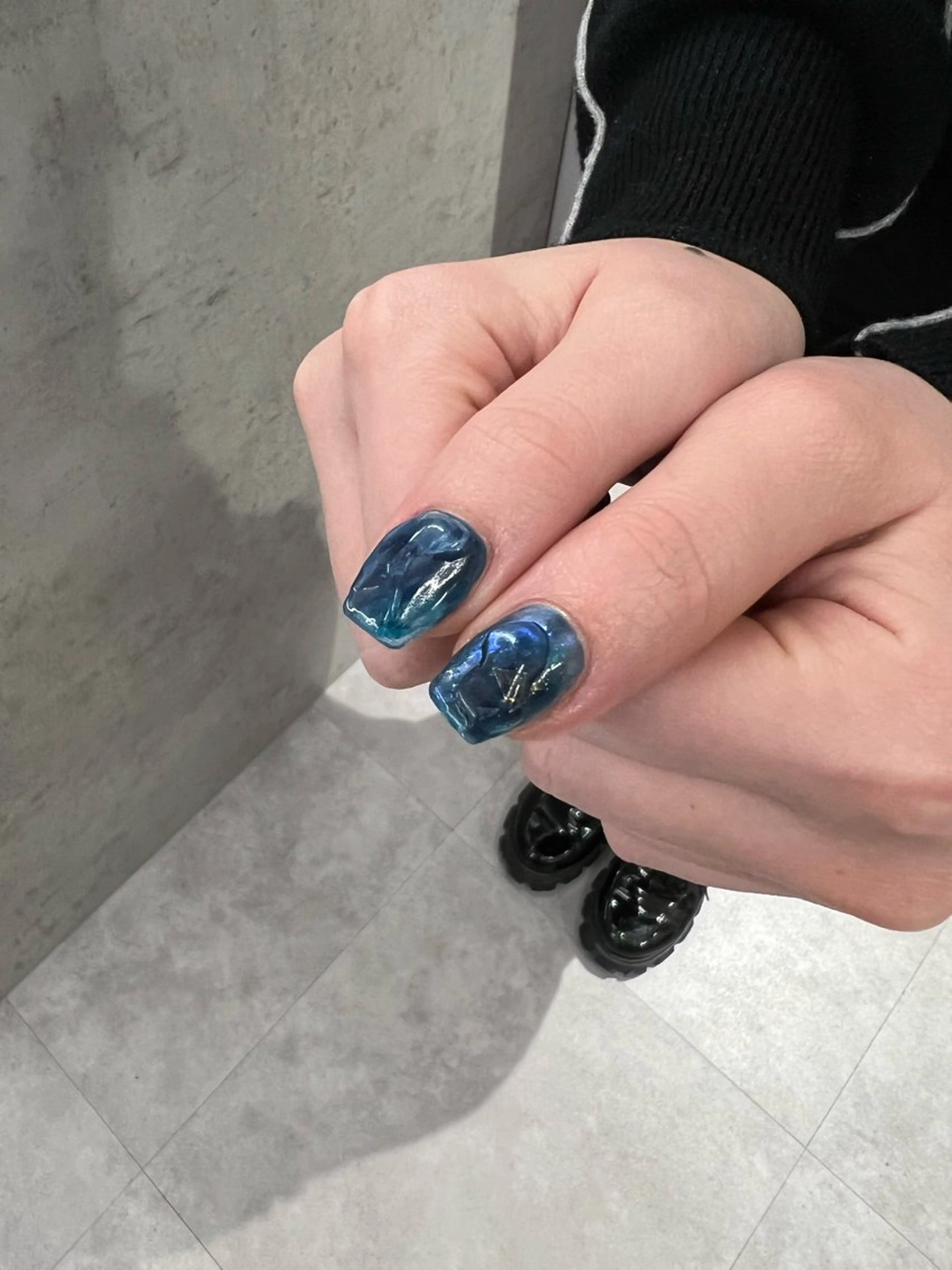 ネイル オーロラネイル クリアネイル ハンドネイル ハンドケア Bana_ Nailのネイルデザイン