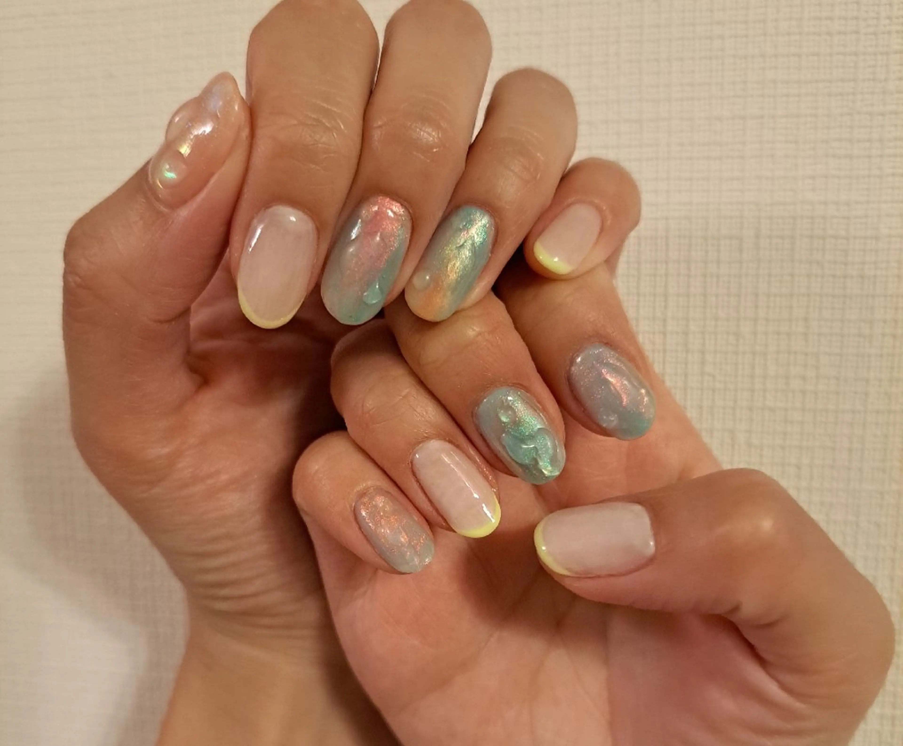 ネイル チークネイル フレンチネイル ジェルネイル ガーリー ハート 河野ちえ (雑誌掲載サロン)のネイルデザイン