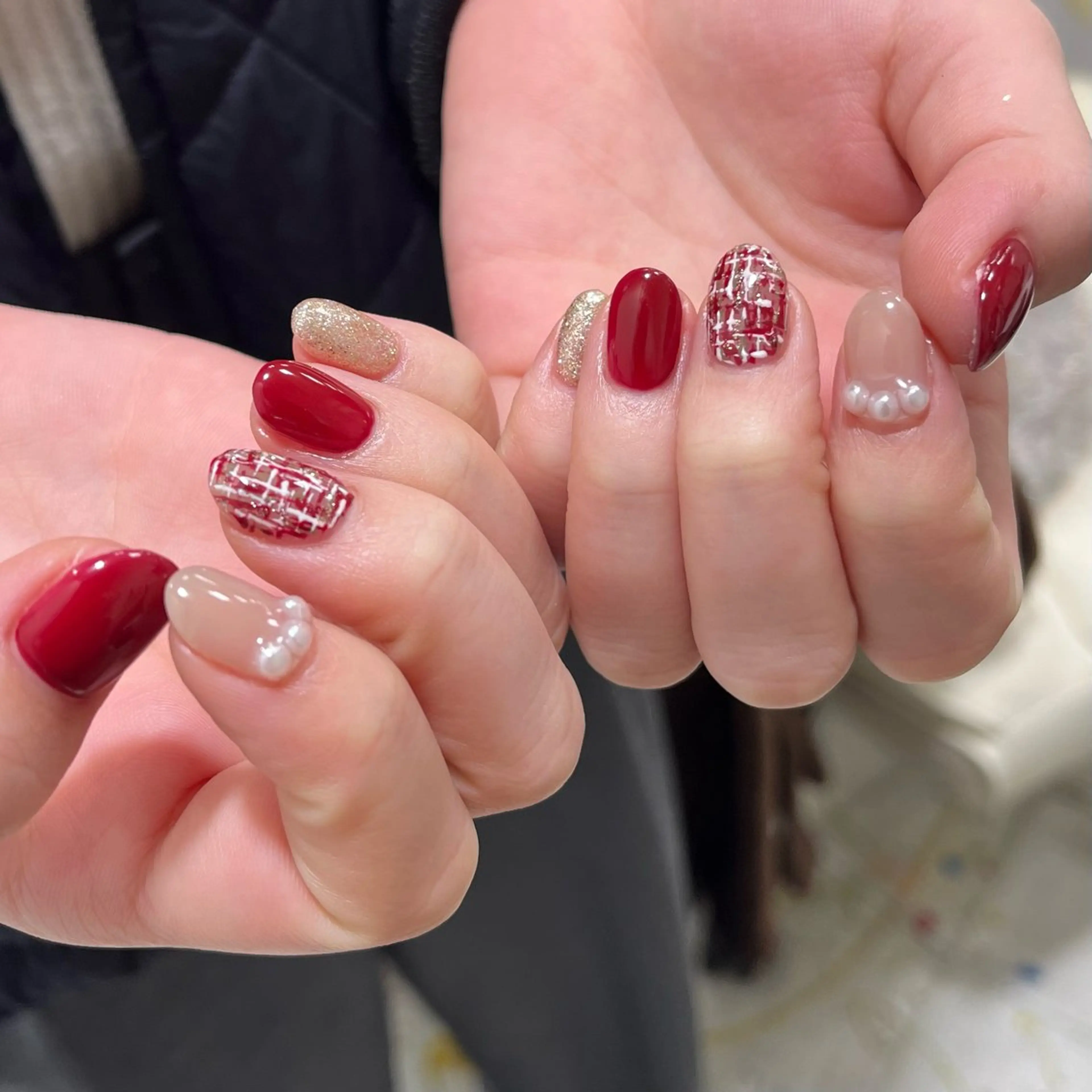 ネイル ガーリー 赤色 スカルプネイル シンプルネイル ネイルチップ ハンドネイル フットネイル para ☀︎ sol by BECK所属・Para Sol nail　Maoのネイルデザイン