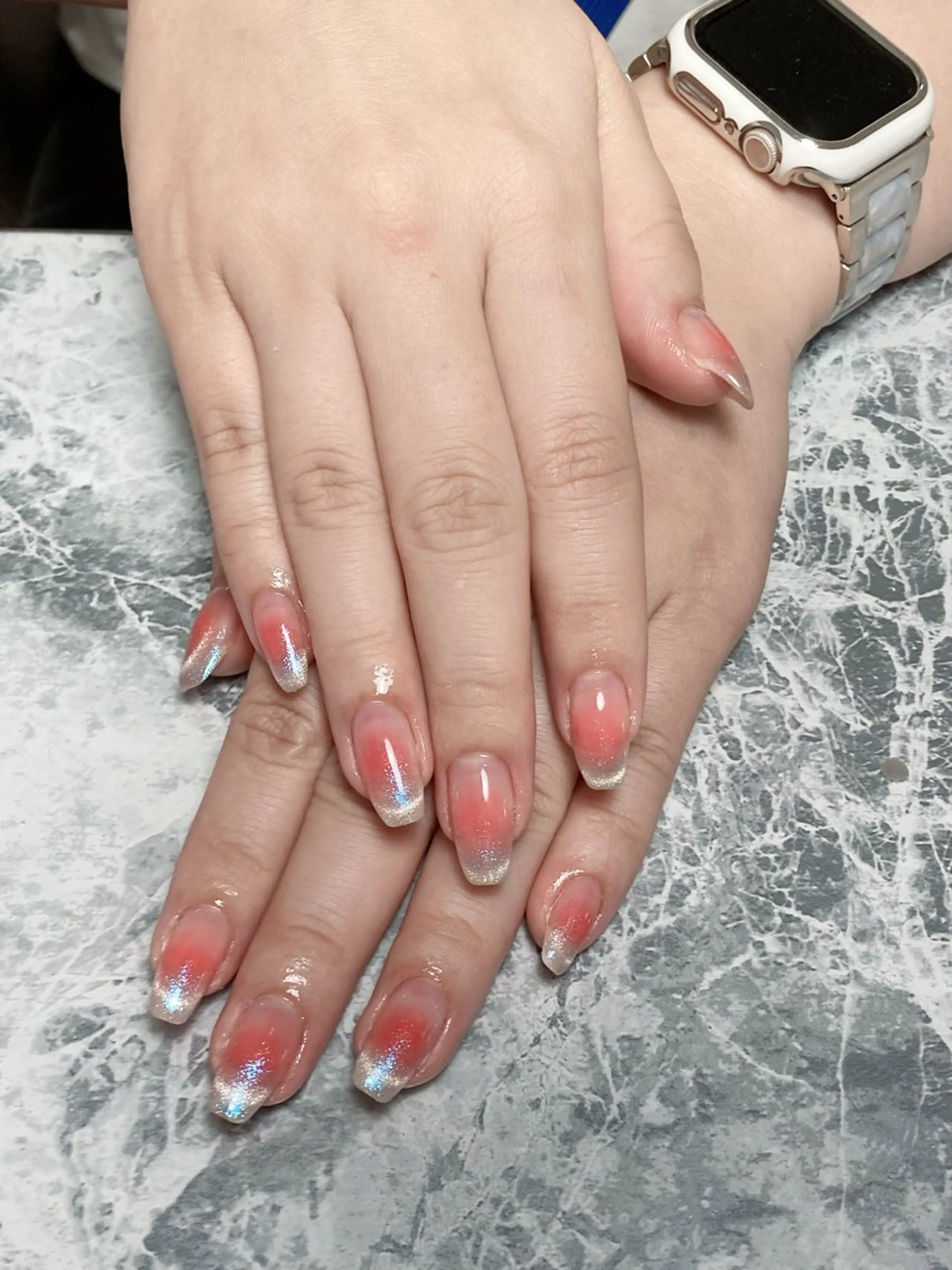 ネイル アートネイル フレンチネイル ジェルネイル グラデーション 韓国ネイル ハンドネイル 久保田 マリコのネイルデザイン